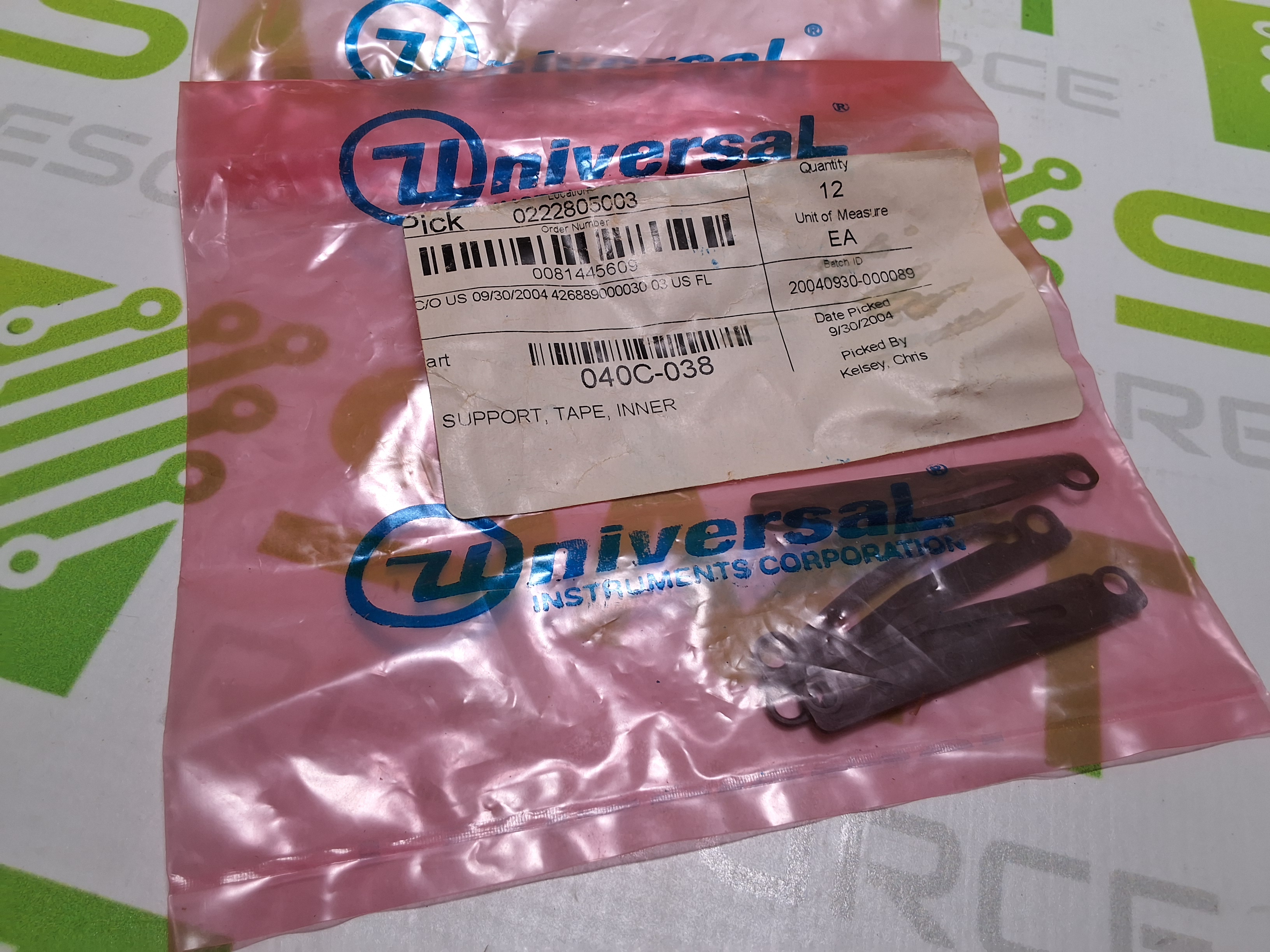 UNIVERSAL INSTRUMENTS 040C-038 INNER SUPPORT TAPE - LOT OF 4 - NEW