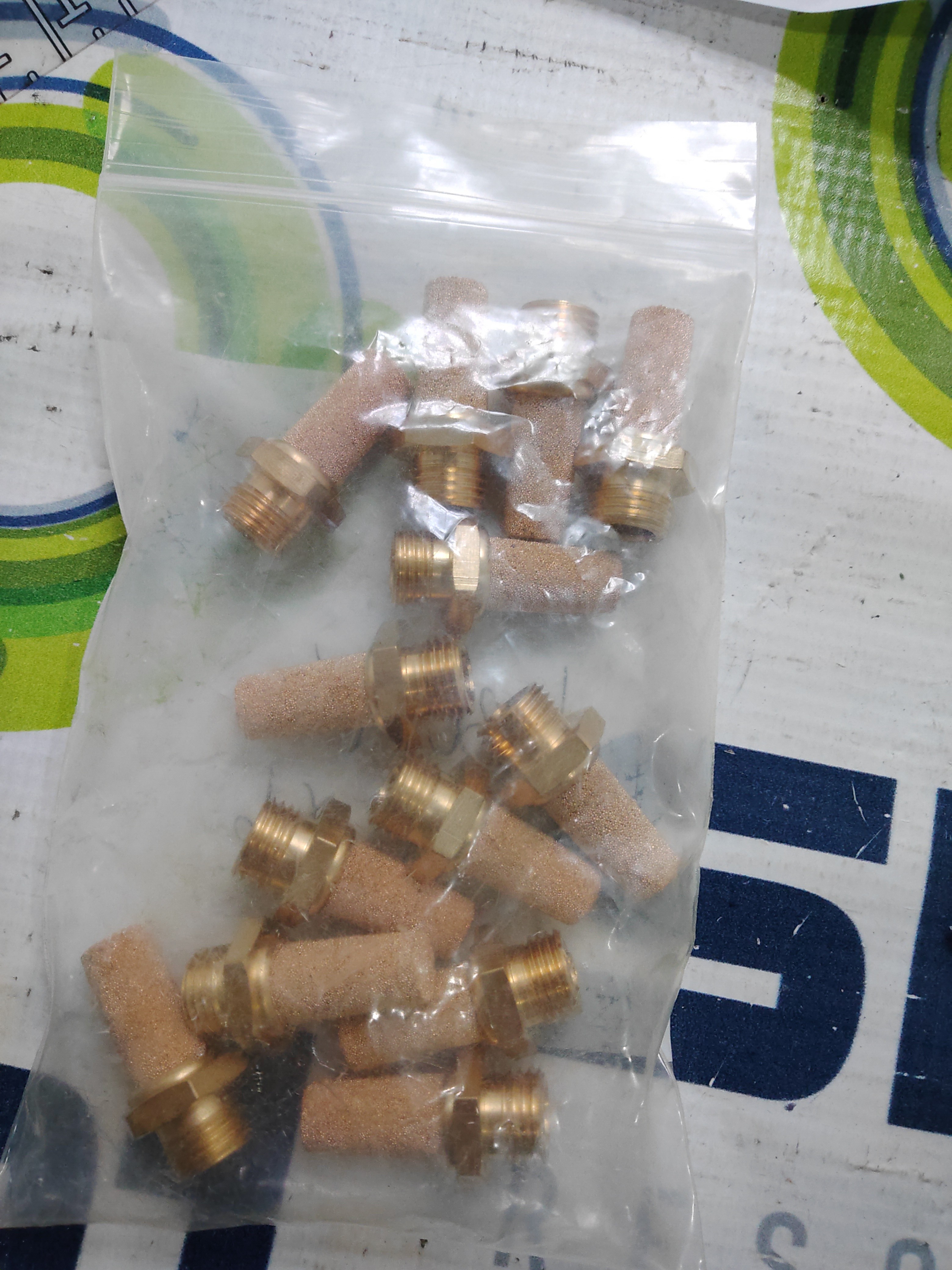 PNEUMATIC BRASS EXHAUST MUFFLER FILTER 6B0148-PACK OF 13 UNITS