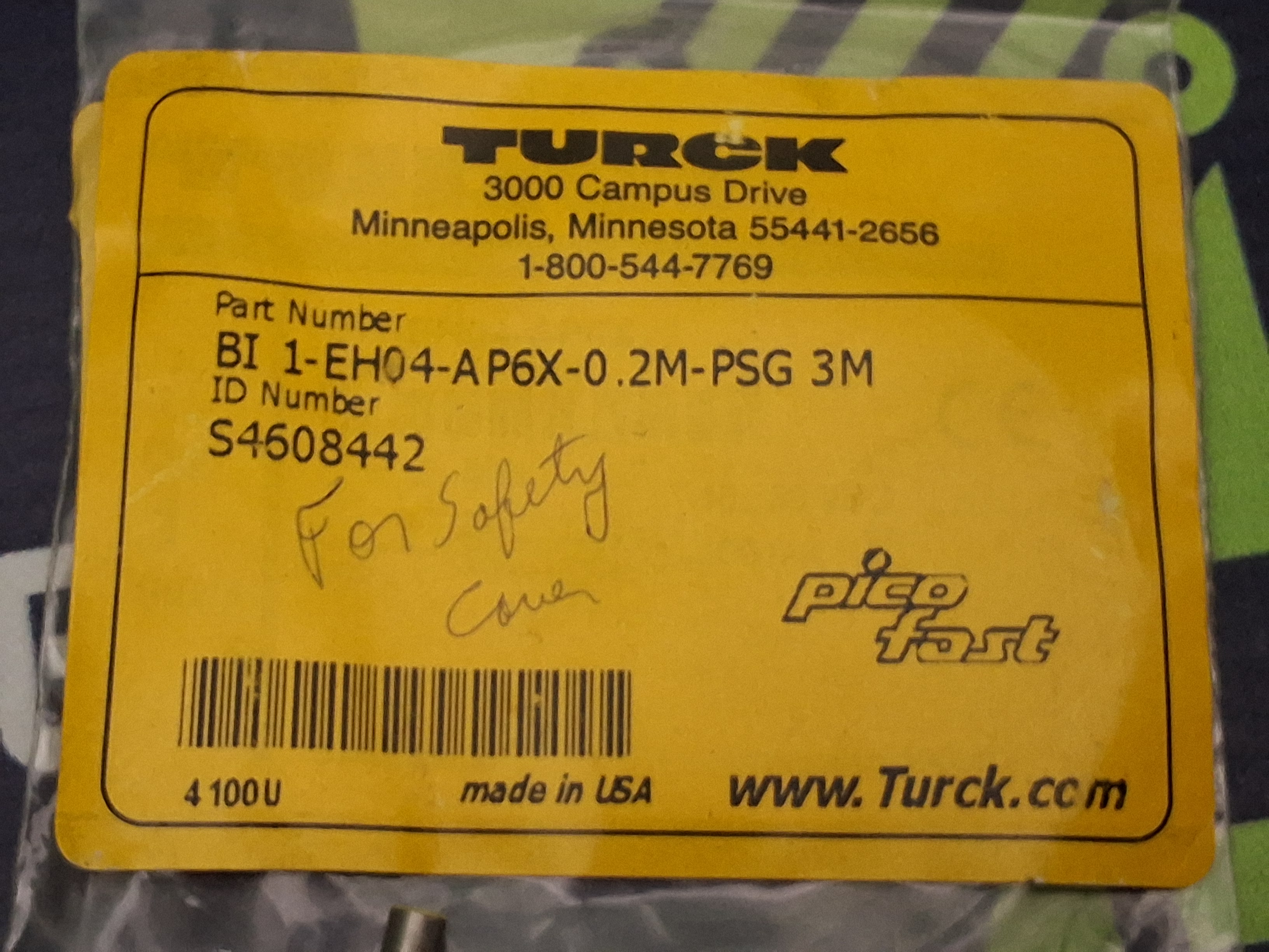 TURCK BI 1-EH04-AP6X-0.2M-PSG 3M INDUCTIVE PROXIMITY SENSOR S4608442 - BRAND NEW