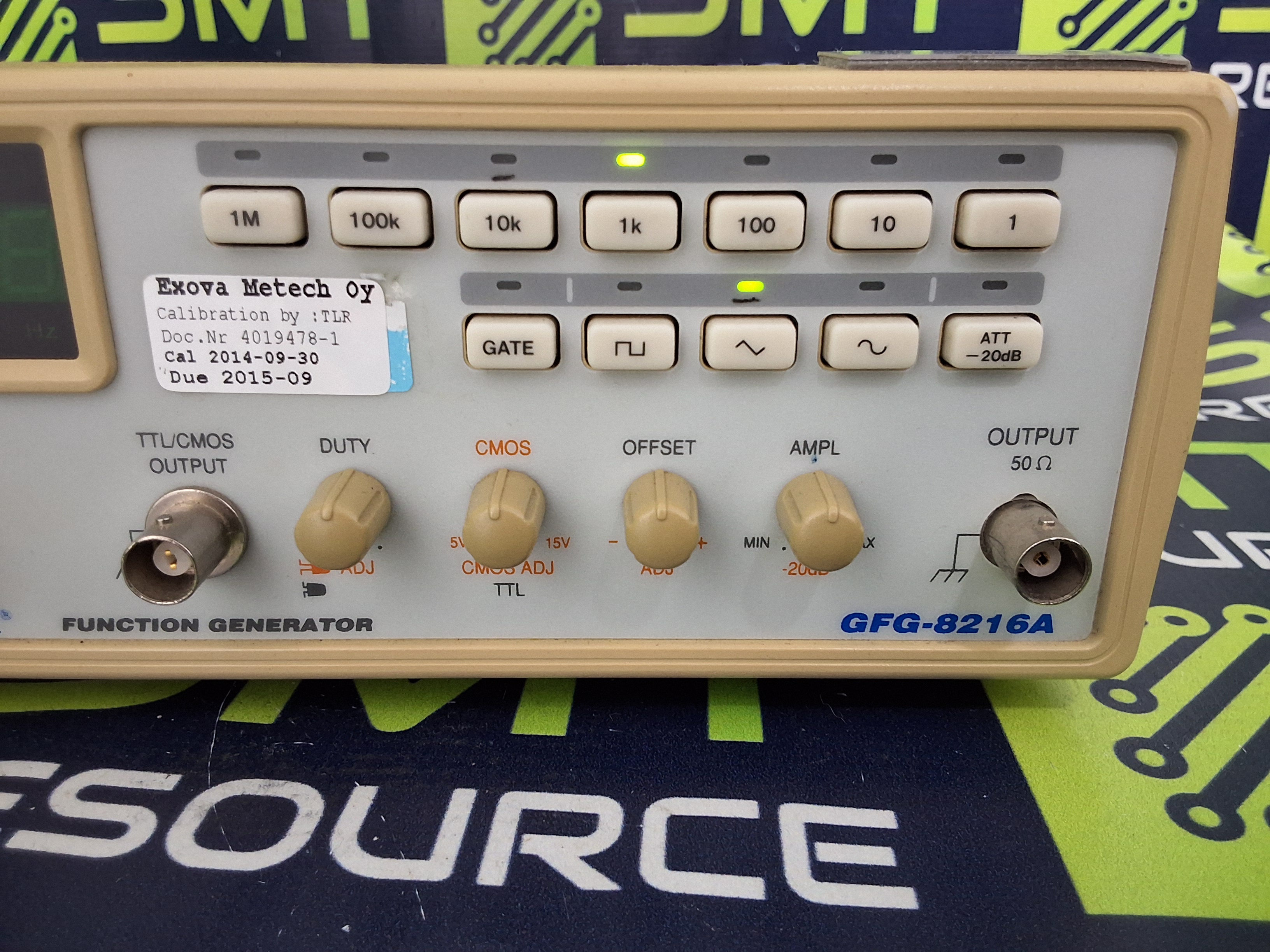 Used INSTEK GFG-8216A FUNCTION GENERATOR 3 MHZ