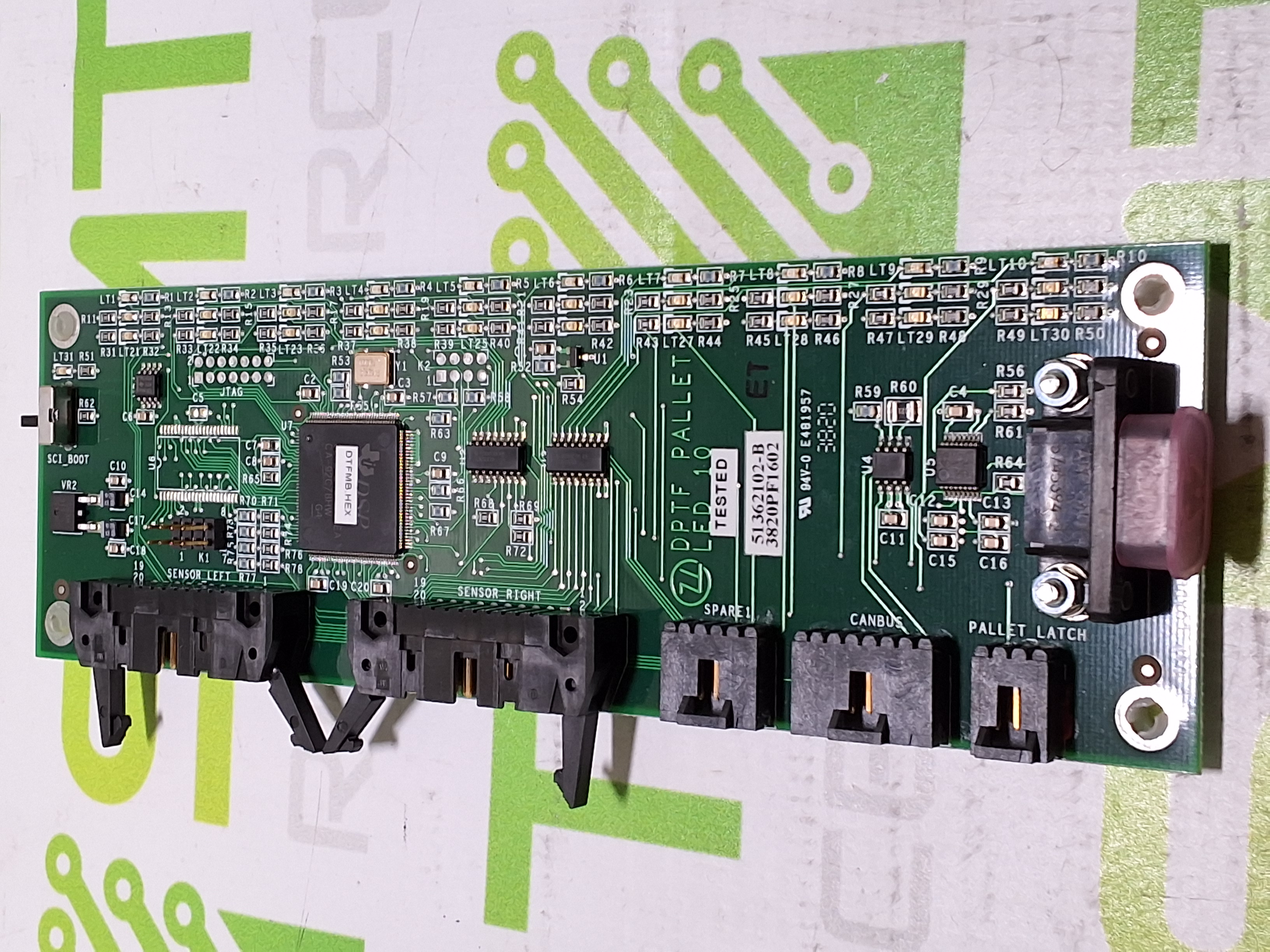 Used UNIVERSAL INSTRUMENTS 51362102-B DPTF PALLET LED PCA BOARD 