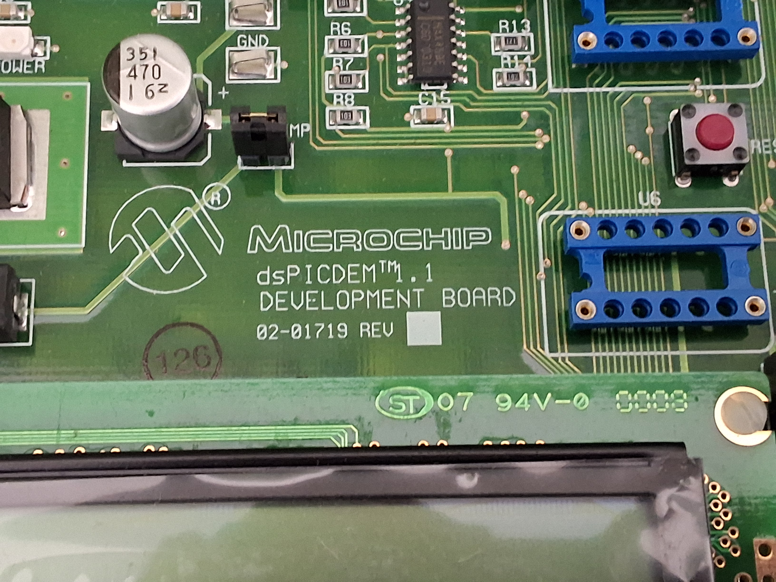 Used MICROCHIP 02-01719 dsPICDEM 1.1 DEVELOPMENT BOARD 05-01719AA ASSY# 02-01719-R2