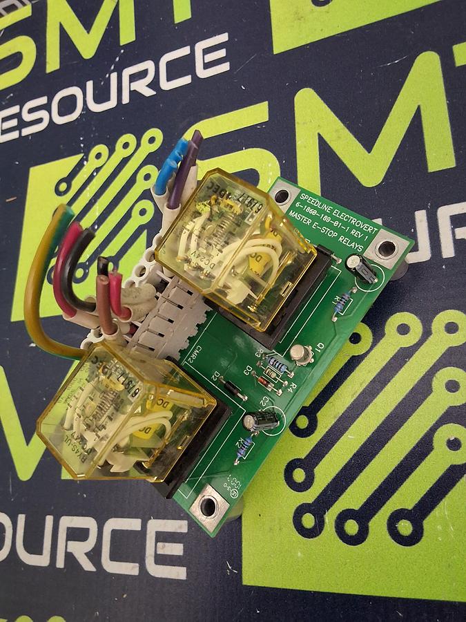 Used SPEEDLINE ELECTROVERT 6-1860-189-01-1 REV. 1 MASTER E-STOP RELAY