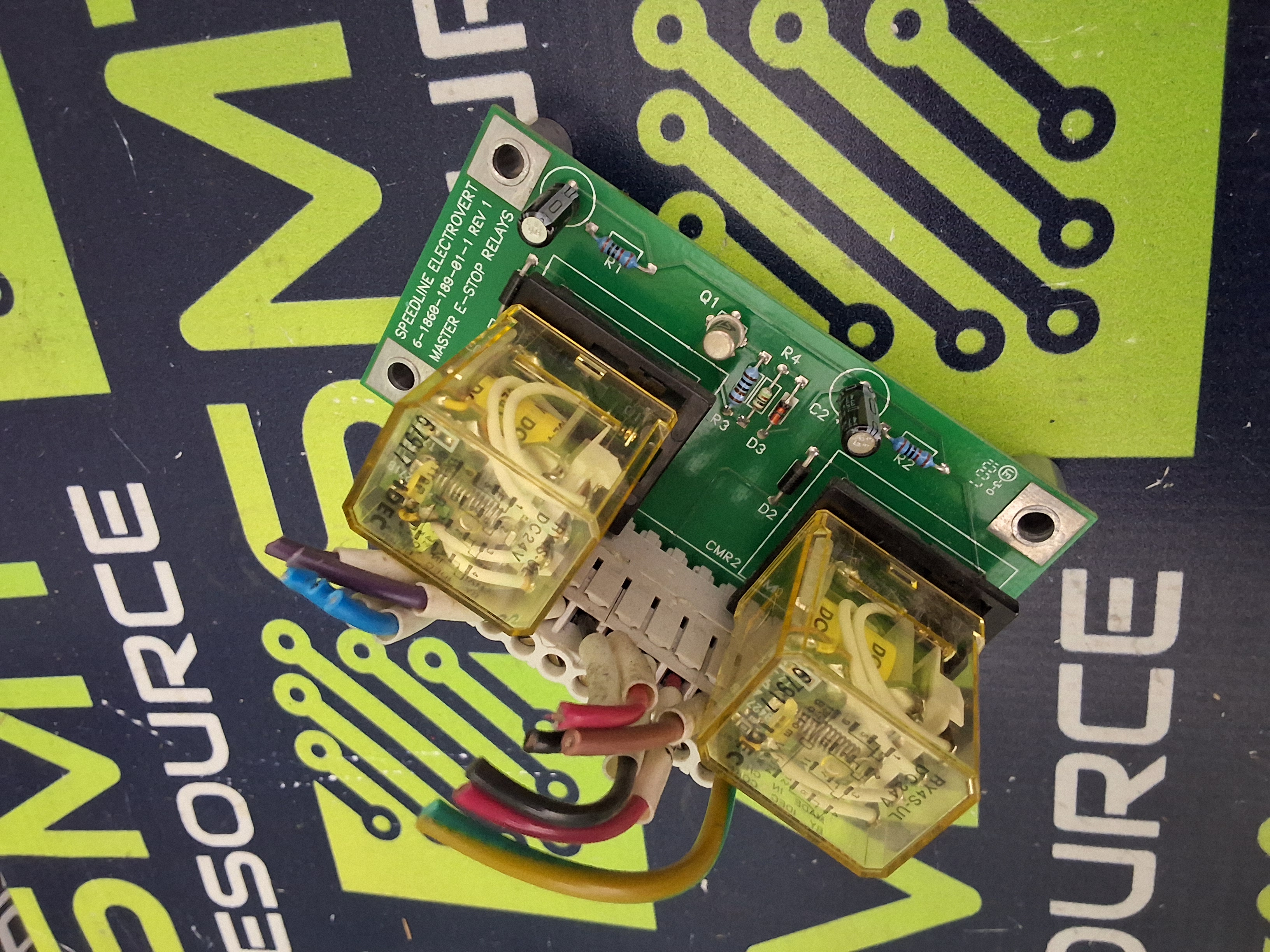 Used SPEEDLINE ELECTROVERT 6-1860-189-01-1 REV. 1 MASTER E-STOP RELAY