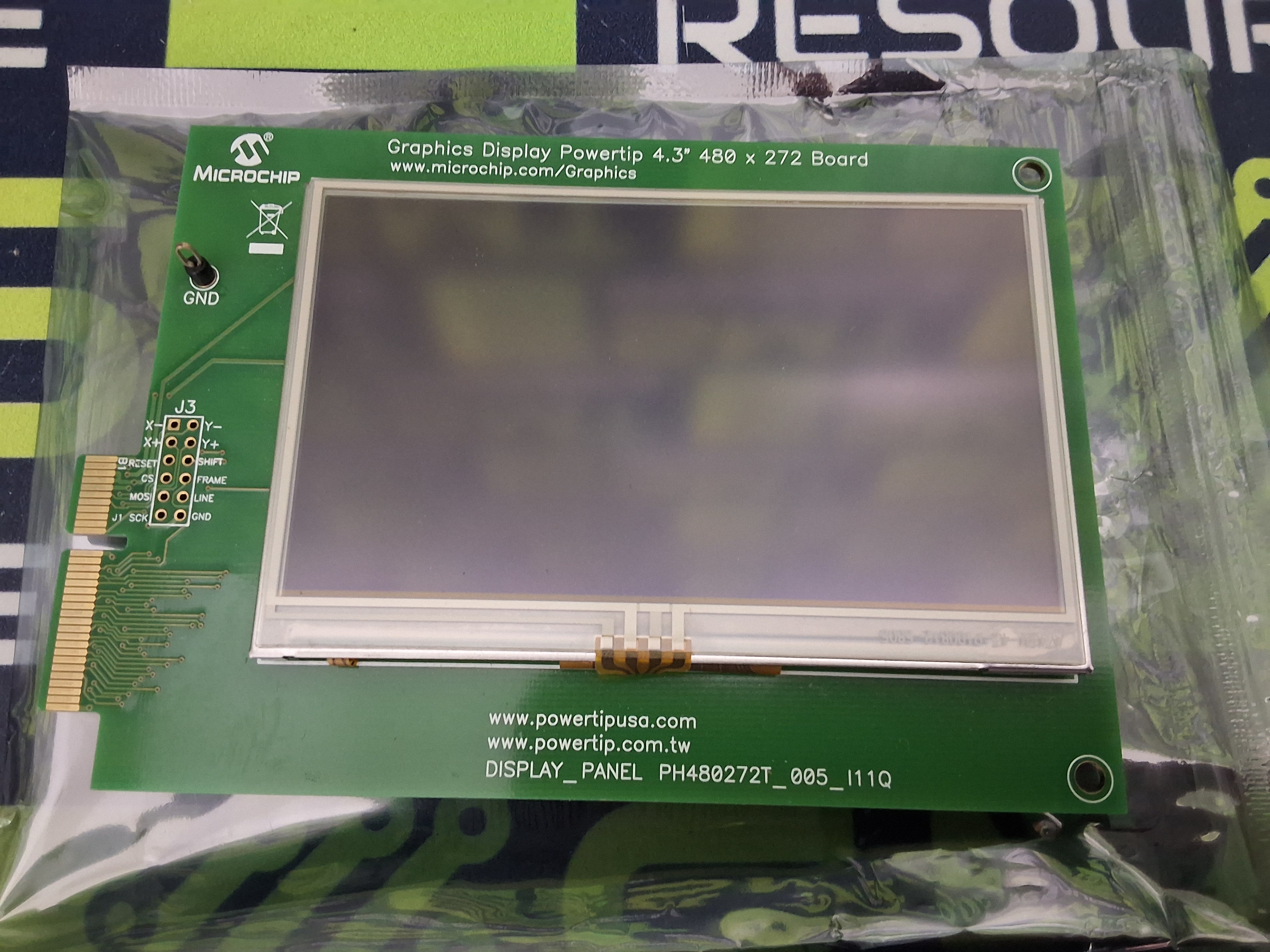 MICROCHIP TECHNOLOGY PH480272T_005_I11Q GRAPHICS DISPLAY POWERTIP LCD MODULE - BRAND NEW