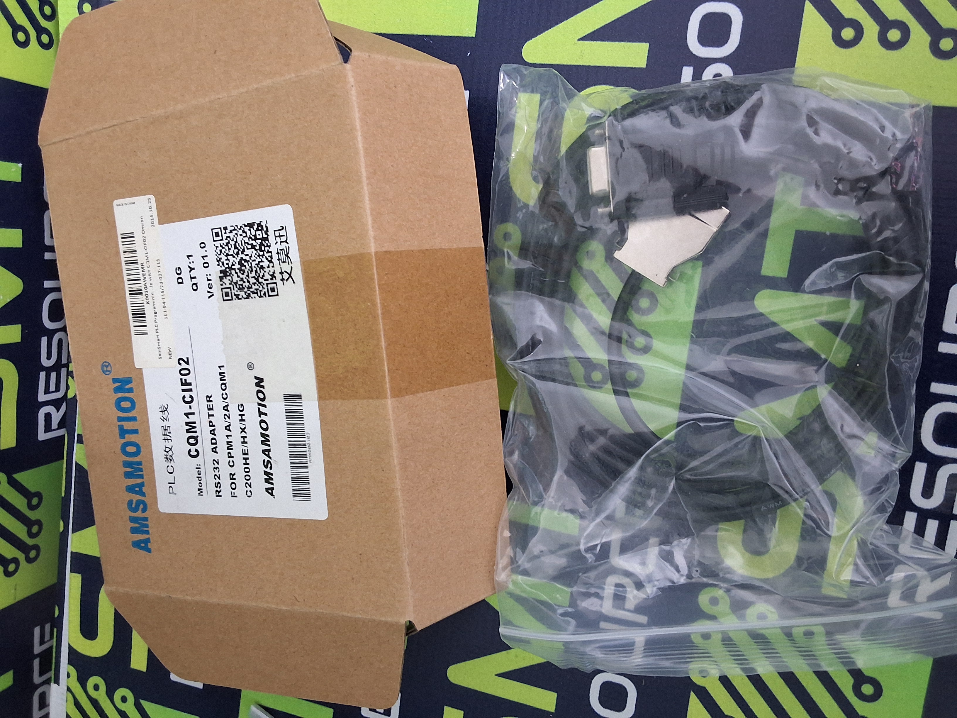 OMRON CQM1-CIF02 PLC PROGRAMMING AND COMMUNICATION CABLE - BRAND NEW