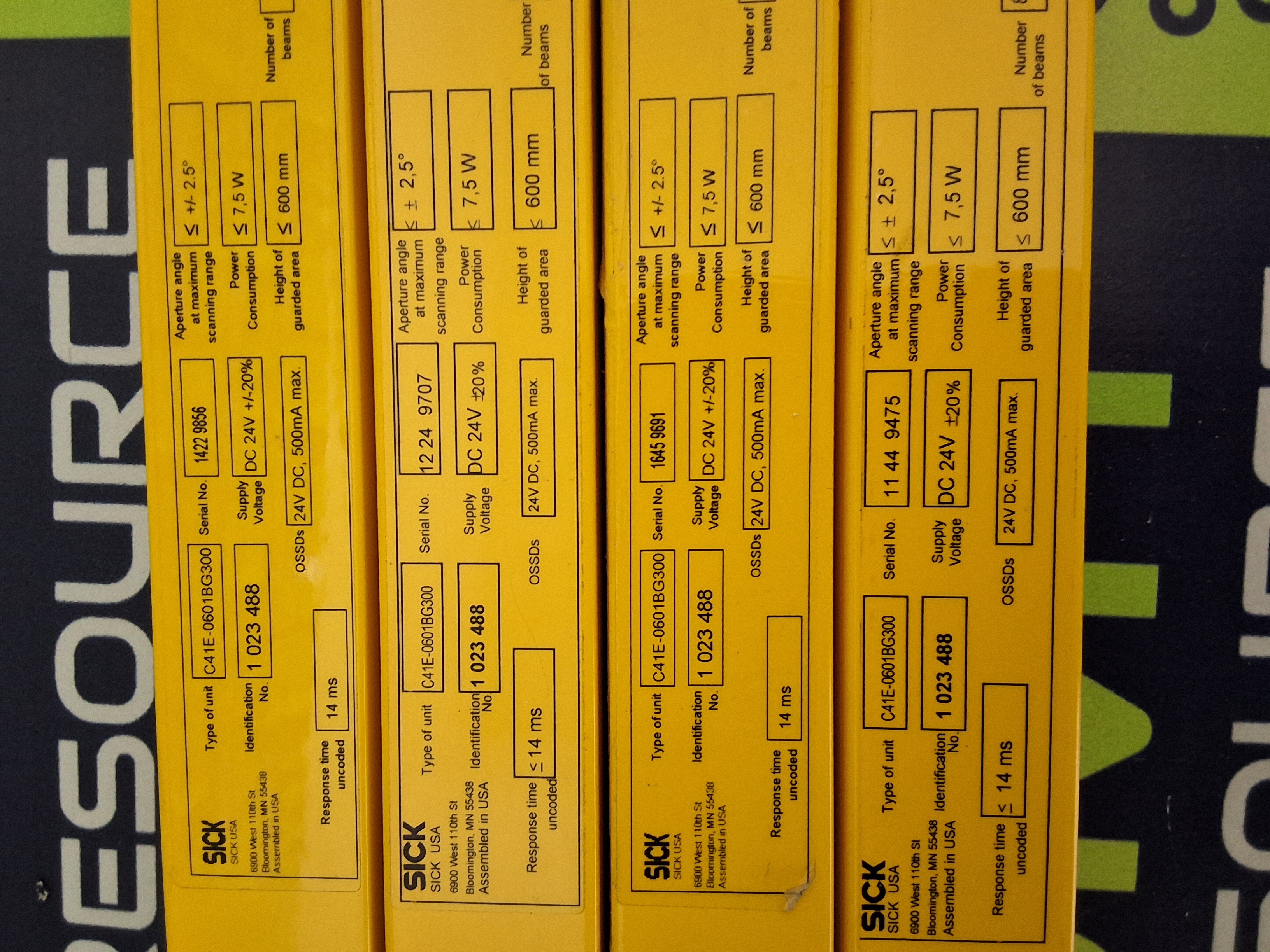 Used SICK C 4000 C41E-0601BG300 MICRO SAFETY LIGHT CURTAIN 1023488