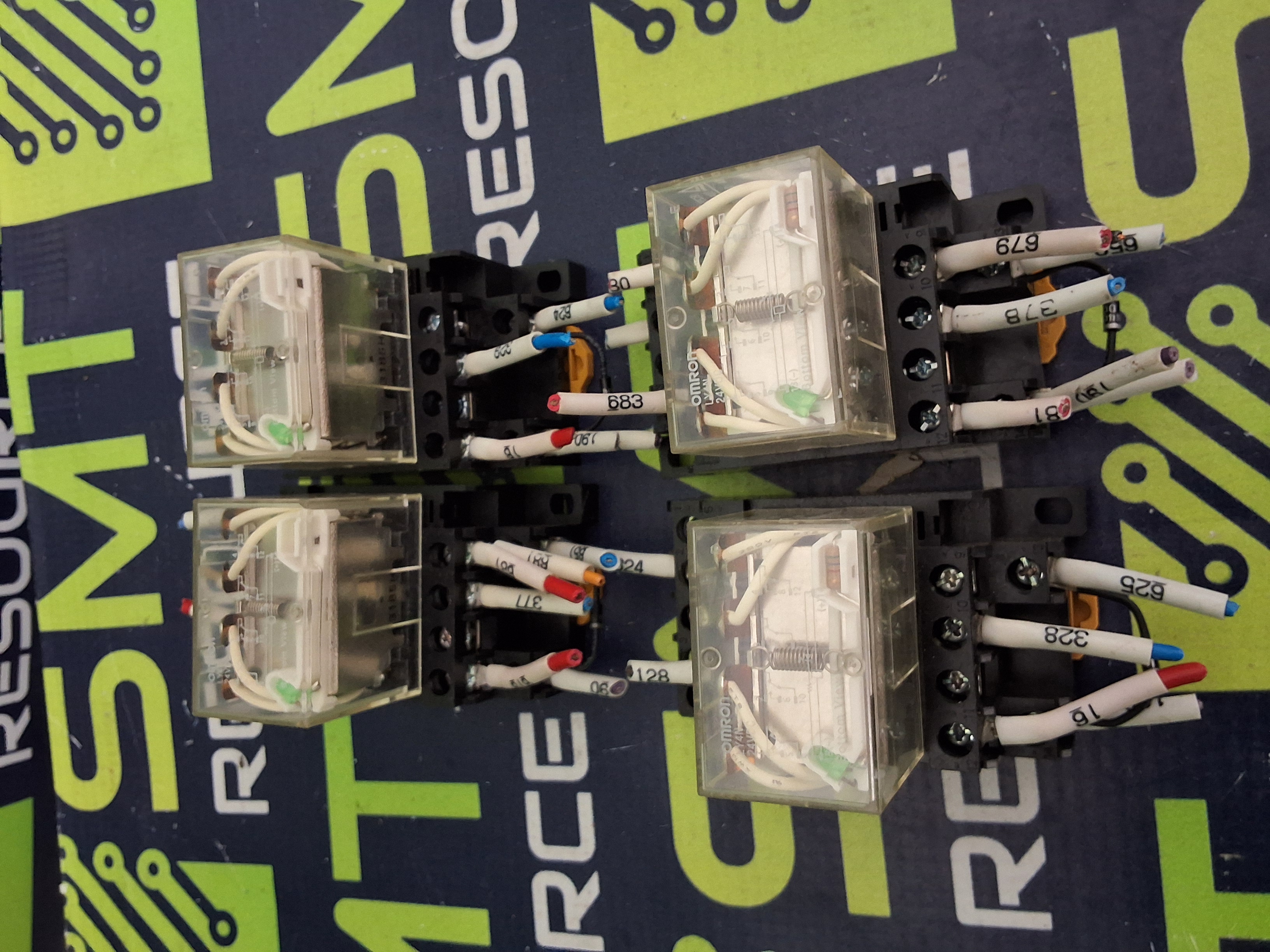 Used OMRON LY4N POWER RELAY - LOT OF 2 -