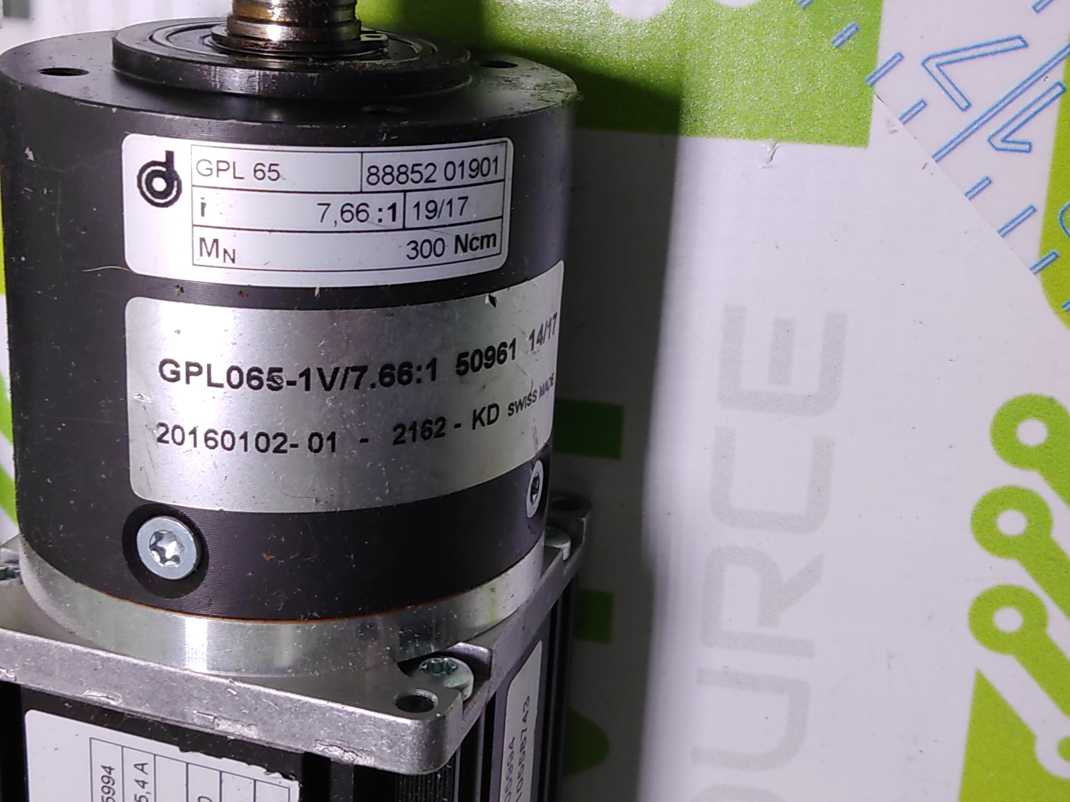 Used Dunkermotoren Bg65X50Ci Motor With Gpl65 Gear Reducer