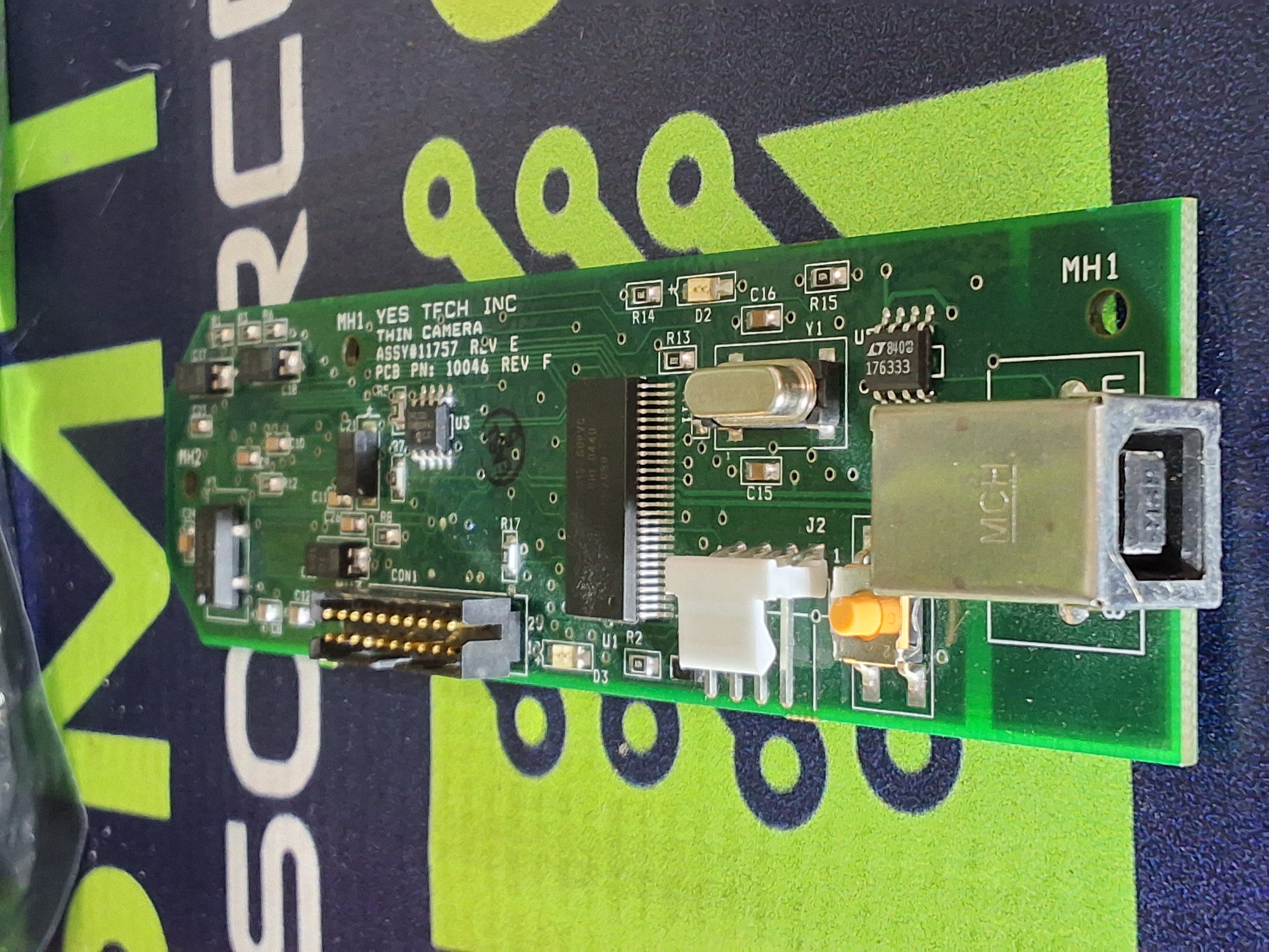 Used YES TECH 11757 - 10046 THIN CCD CAMERA ASSEMBLY WITH 50mm LENS