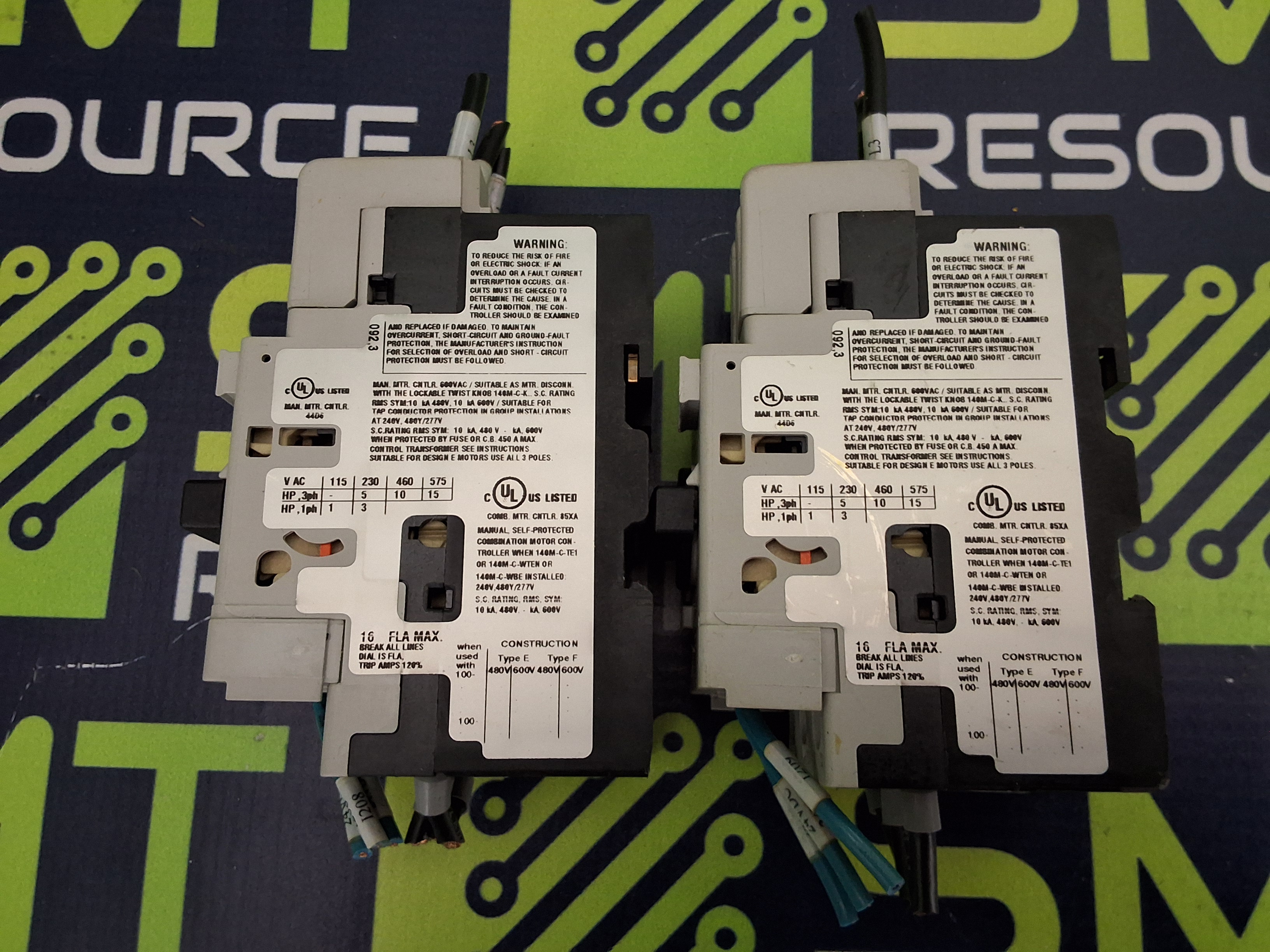 Used ALLEN-BRADLEY 140M-C2T-C16 MOTOR PROTECTION CIRCUIT BREAKER