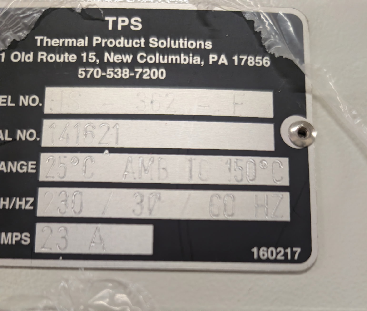 Used TPS Blue M Batch Oven