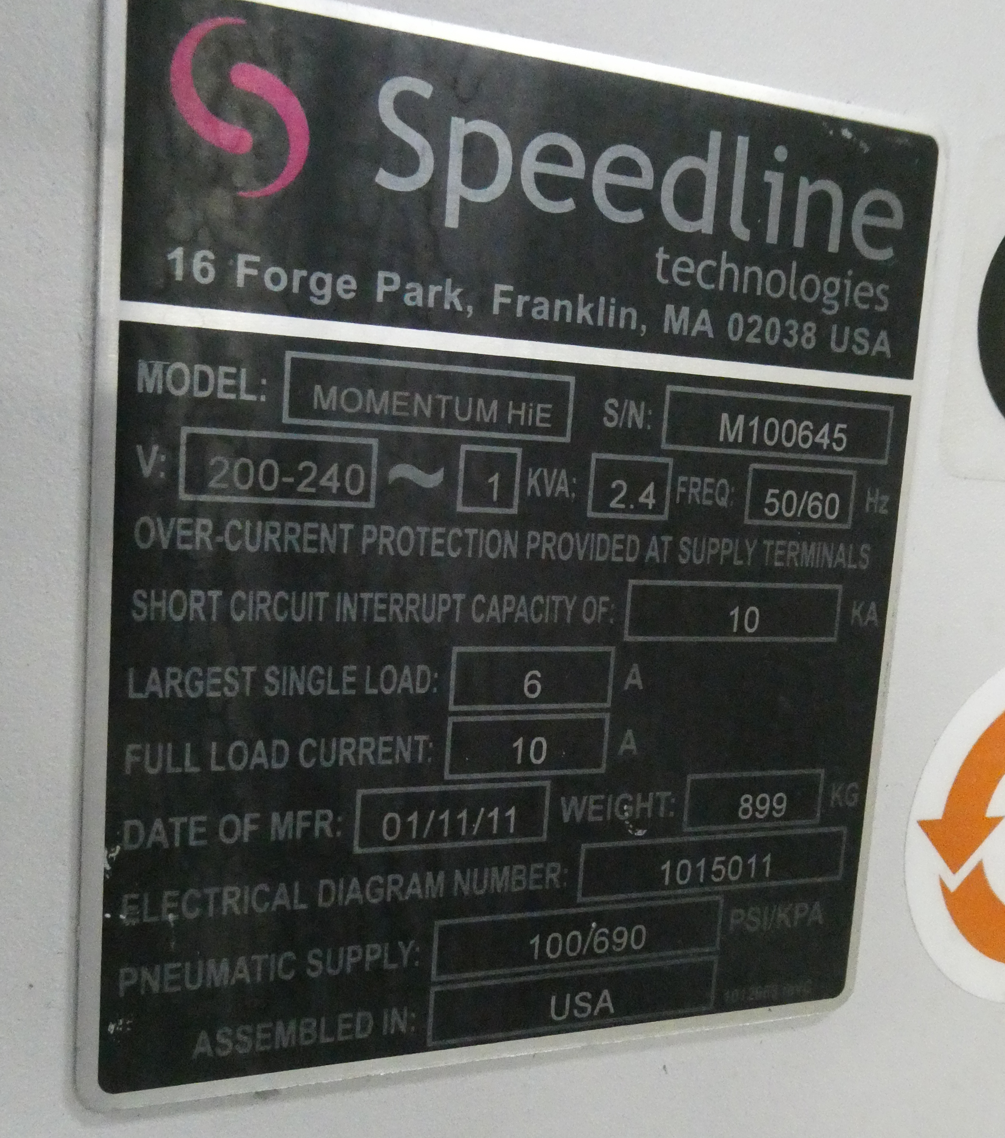 Used 2011 MPM Momentum HiE Screen Printer