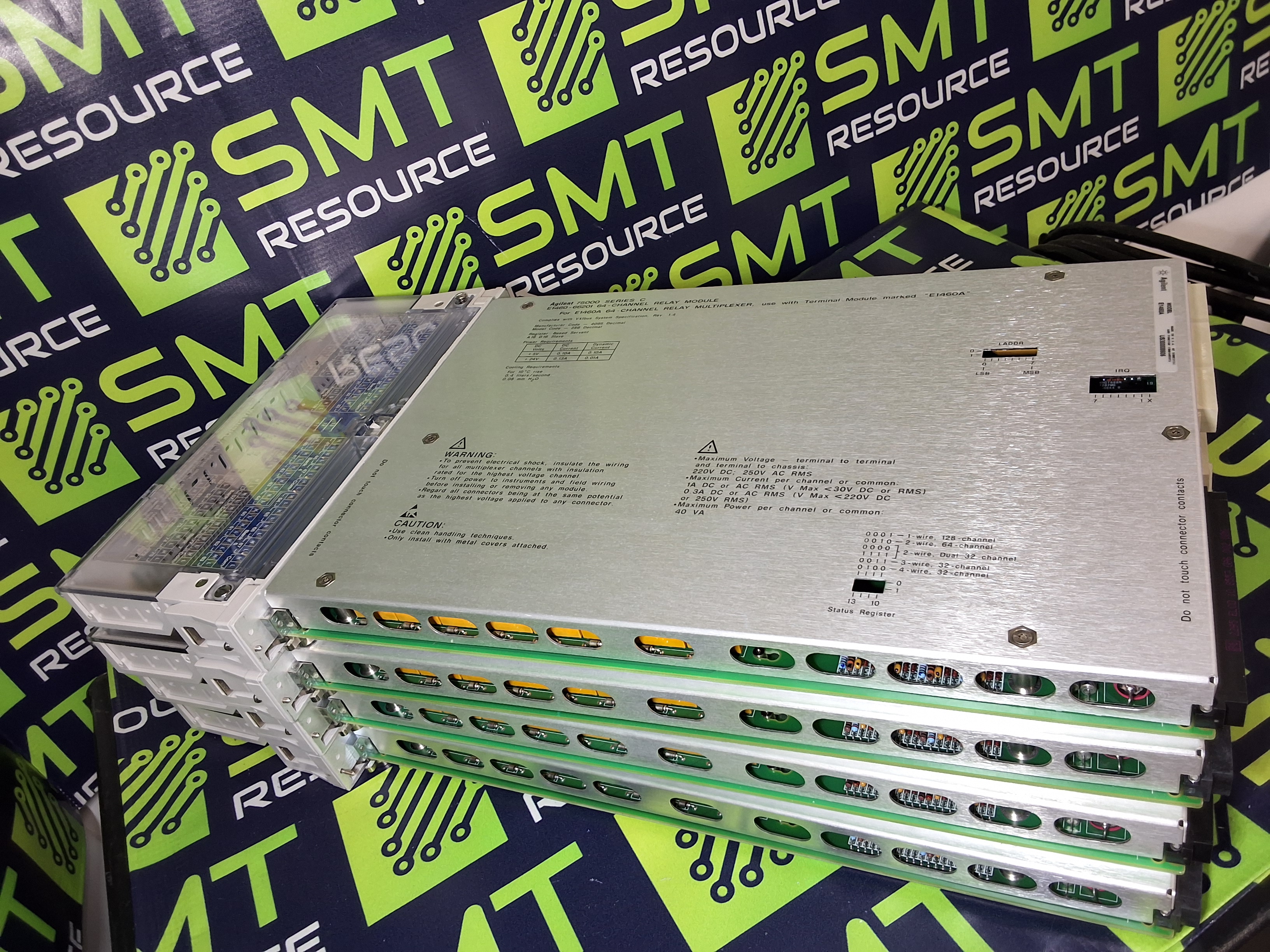 Used AGILENT 75000 SERIES C E1460-66201 64 - CHANNEL RELAY MODULE