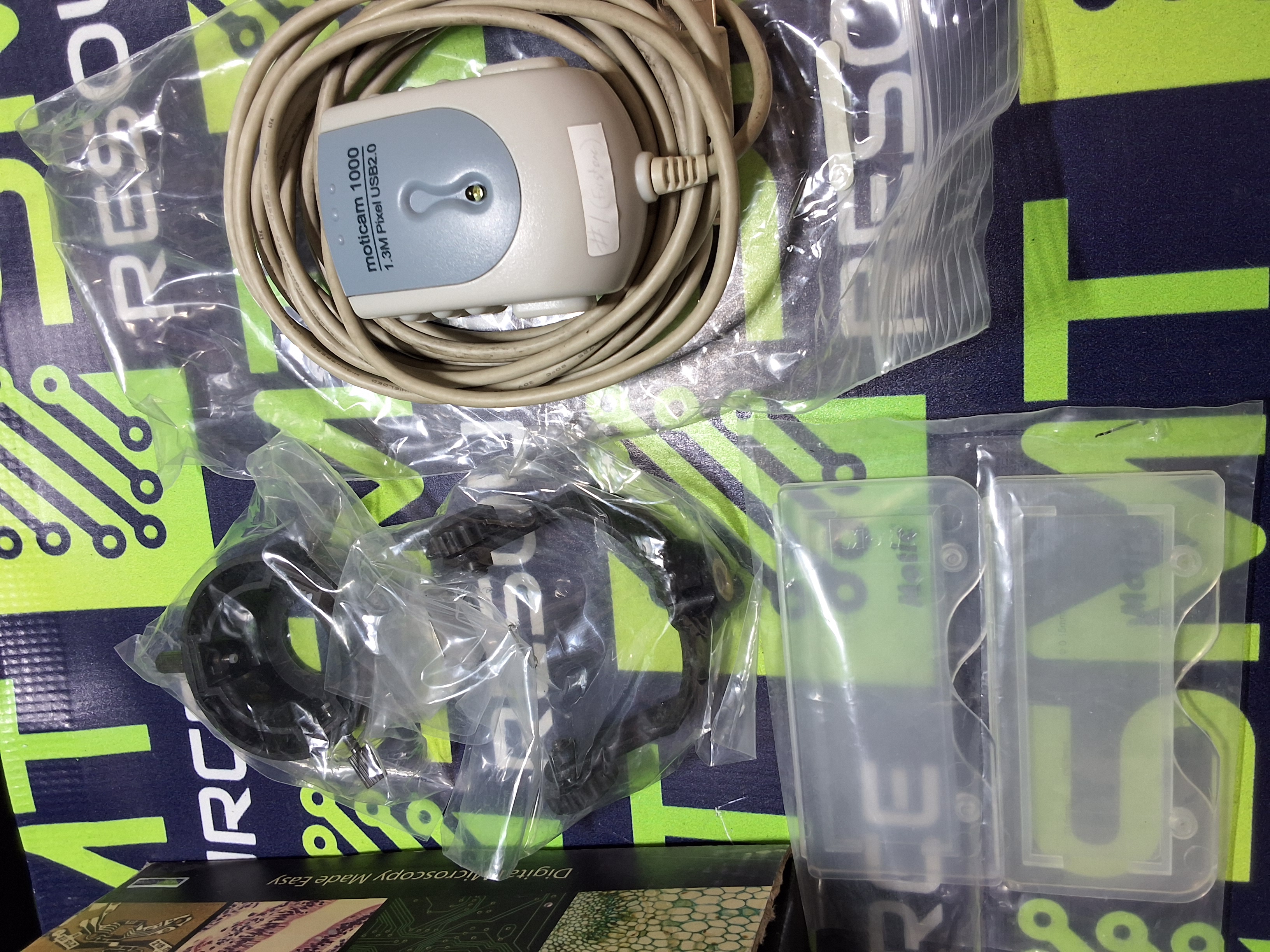 Used MOTIC MOTICAM 1000 DIGITAL MICROSCOPY CAMERA WITH PARTS