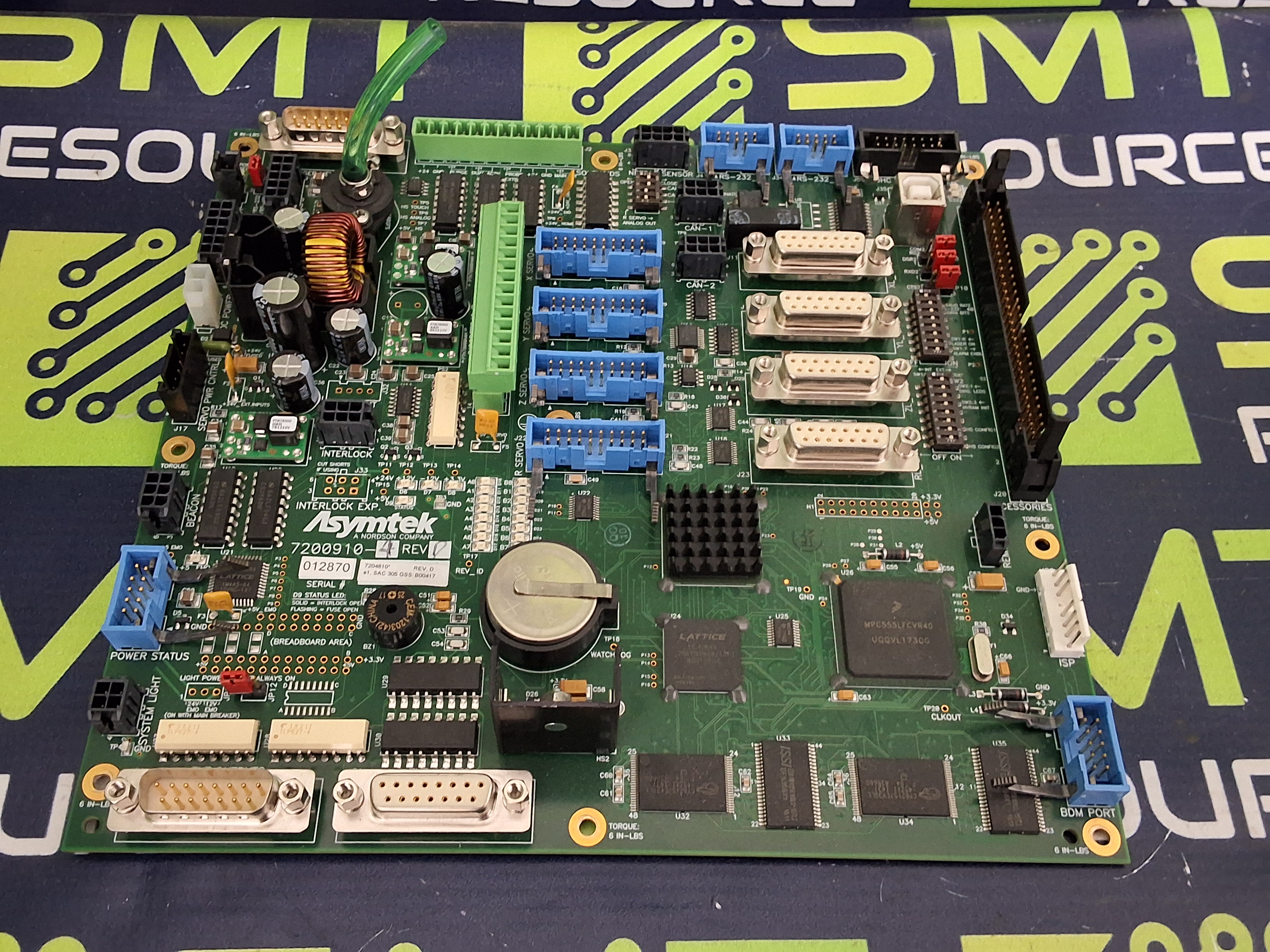 Used ASYMTEK NORDSON 7200909 / 7200910 MAIN CONTROL BOARD ASSEMBLY 7204810