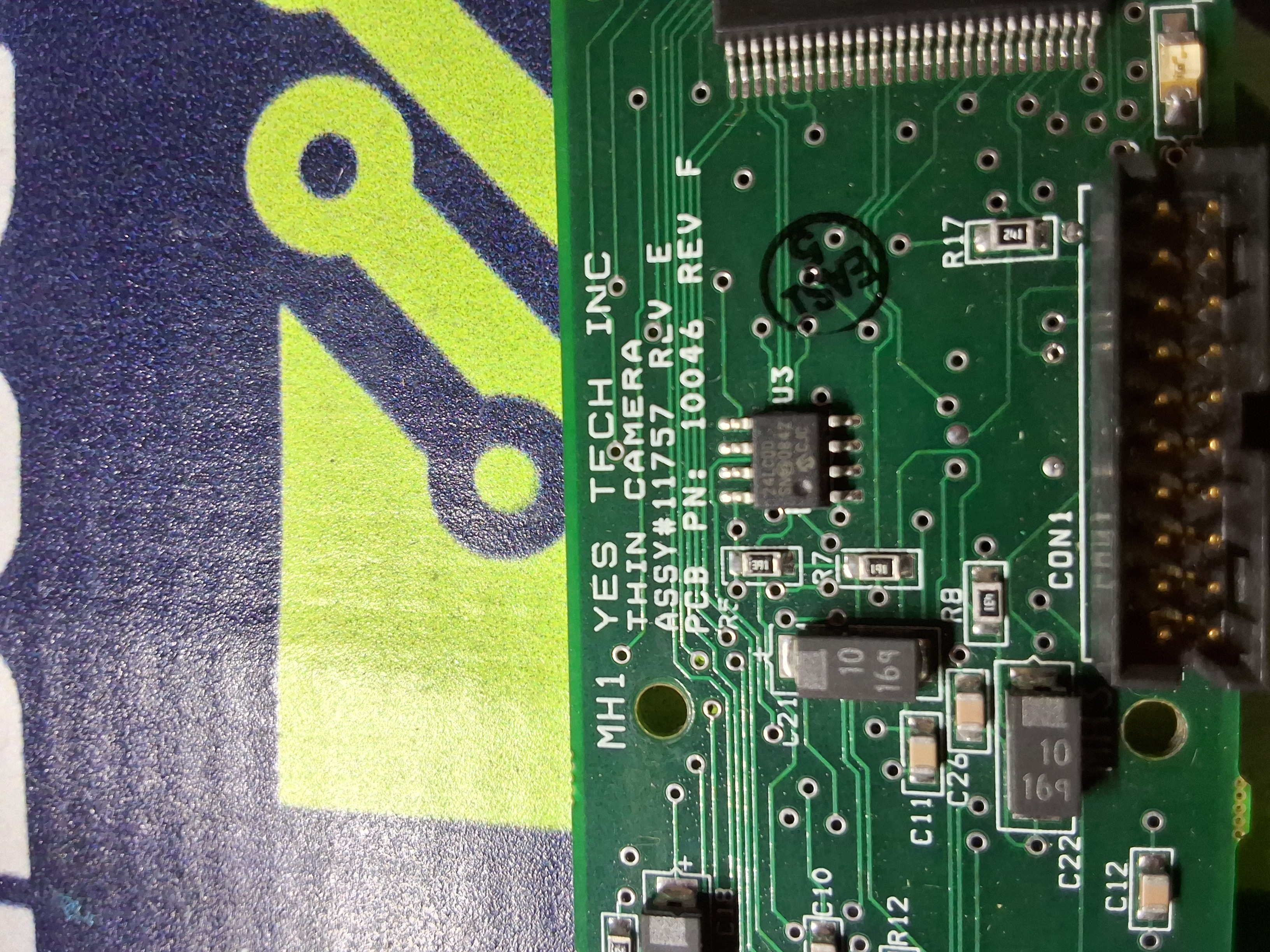 Used YES TECH 11757 - 10046 THIN CCD CAMERA ASSEMBLY WITH 50mm LENS