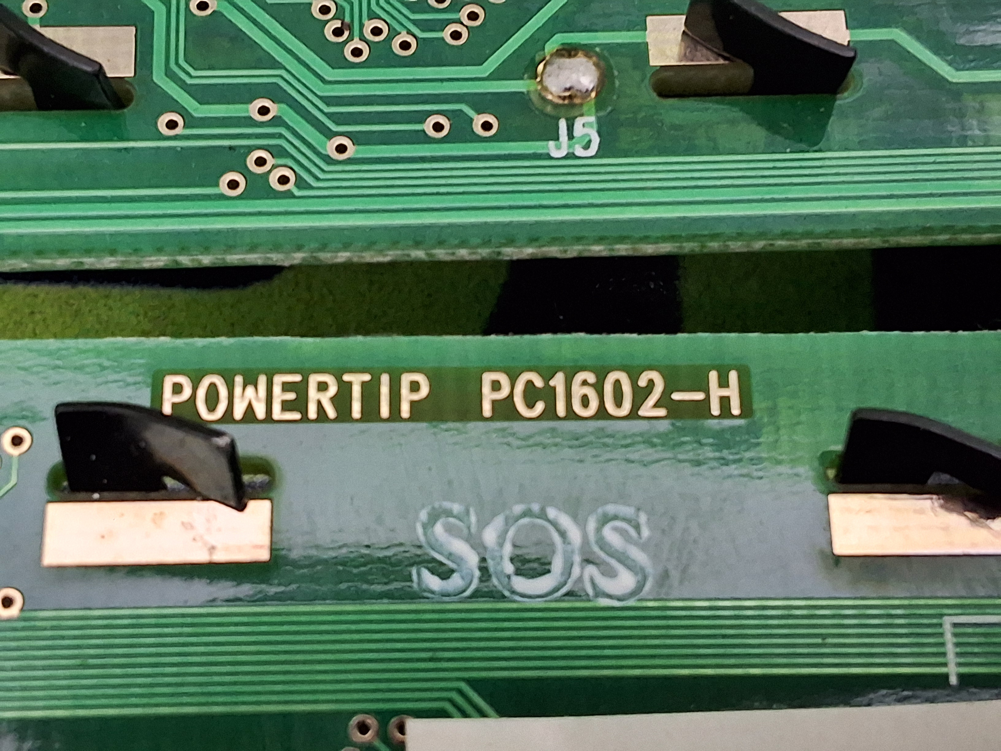 Used POWERTIP PC1602-H LCD DISPLAY PANEL WITH RIBBON CABLE