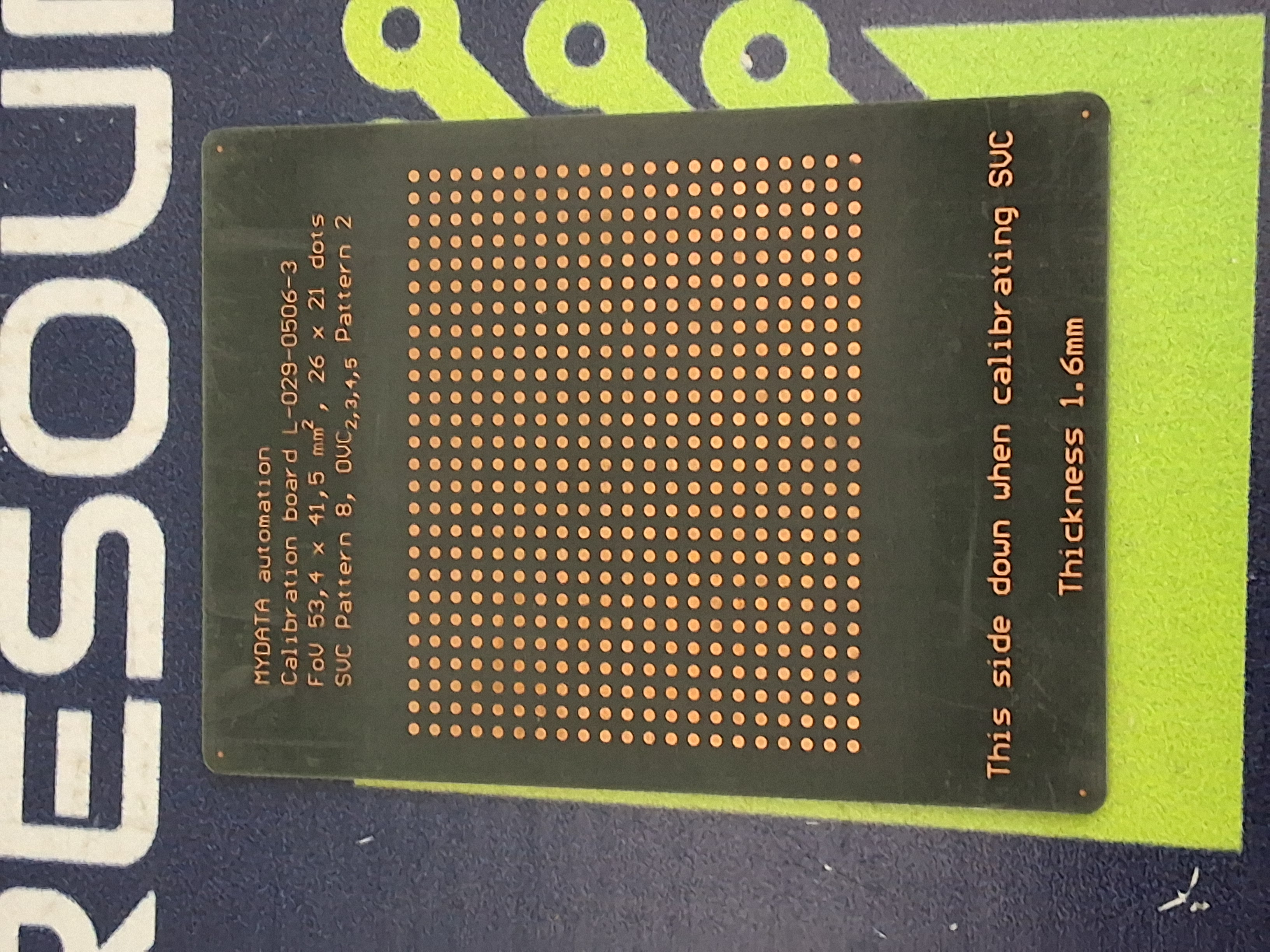 Used MYDATA L-029-0506 CALIBRATION BOARD