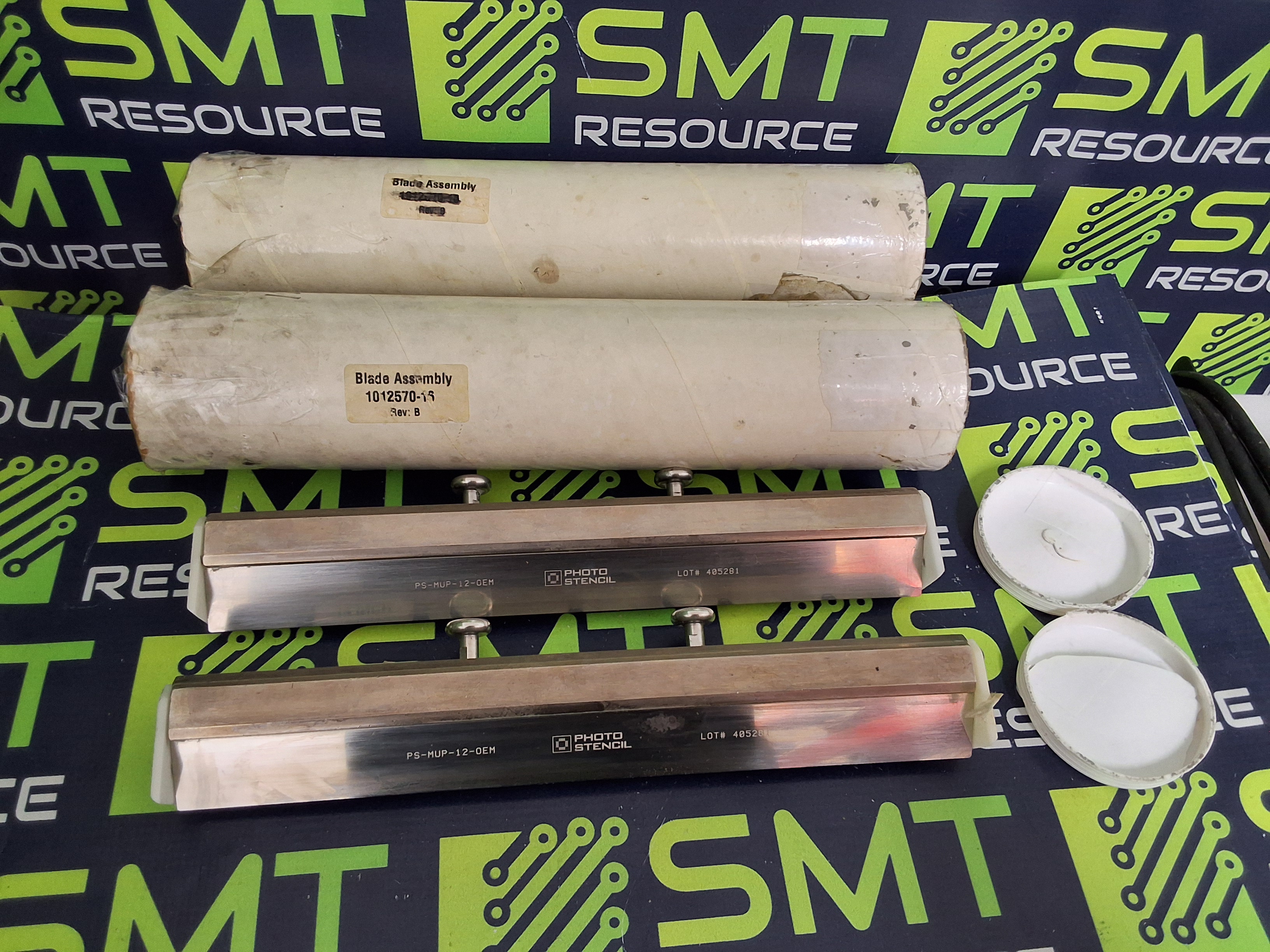 Used MPM PHOTO STENCIL PS-MUP-12-OEM 12in SQUEEGEE BLADE SET - LOT OF 2