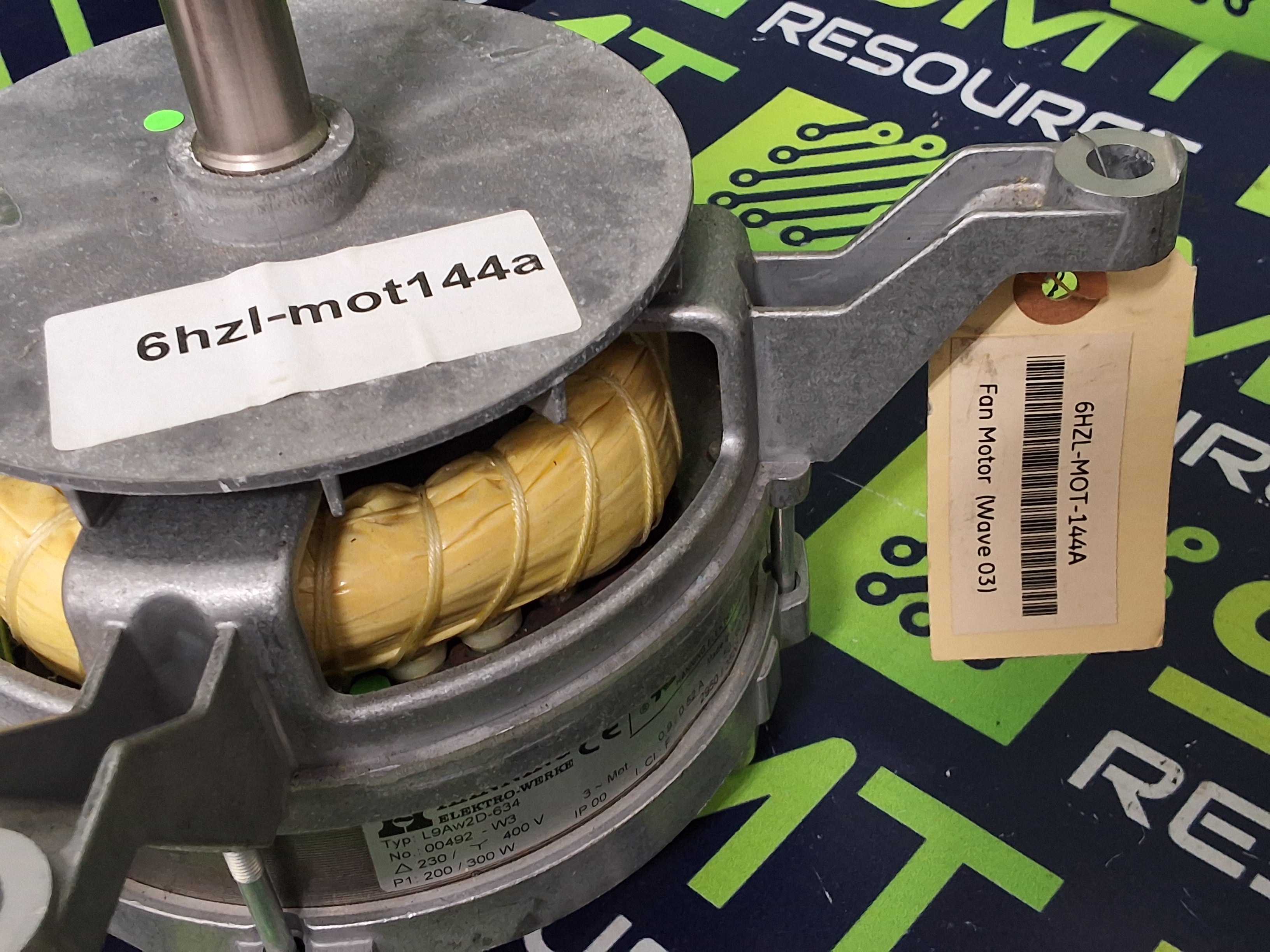 HANNING ELEKTRO-WERKE L9Aw2D-634 INDUSTRIAL FAN AND BLOWER MOTOR (ERSA WAVE 03) 6HZL-MOT-144A