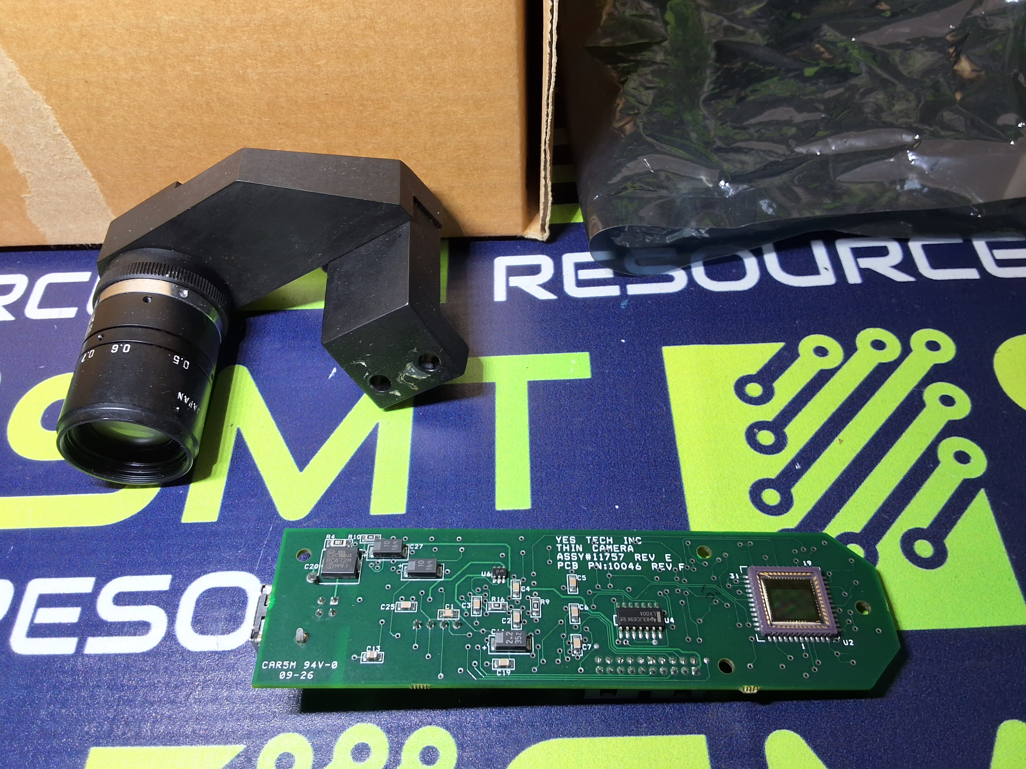 Used YES TECH 11757 - 10046 THIN CCD CAMERA ASSEMBLY WITH 50mm LENS