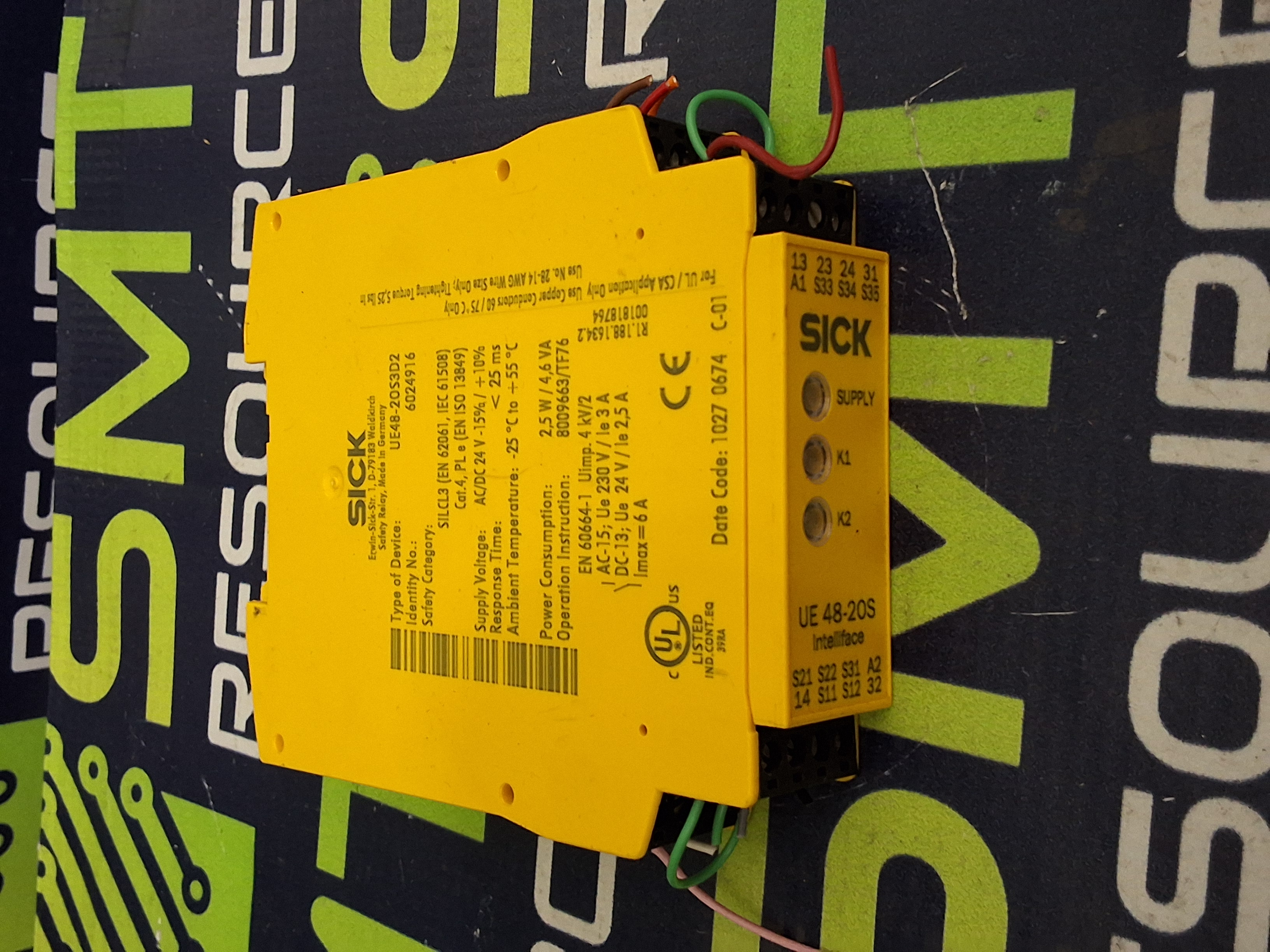 Used SICK UE48-20S3D2 / 6024916 SAFETY RELAY