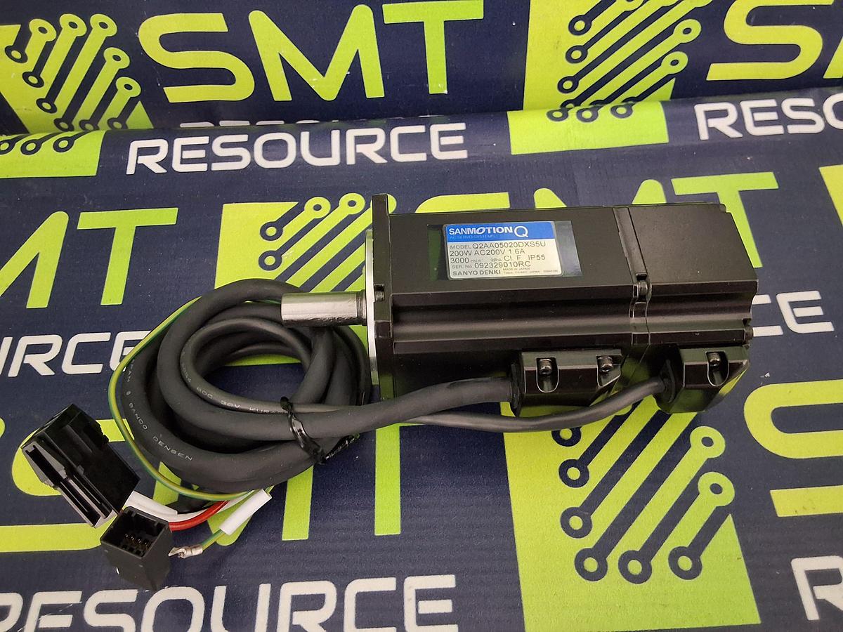 SANYO DENKI Q2AA05020DXS5U AC SERVO MOTOR 200W 200VAC 1.6A - BRAND NEW