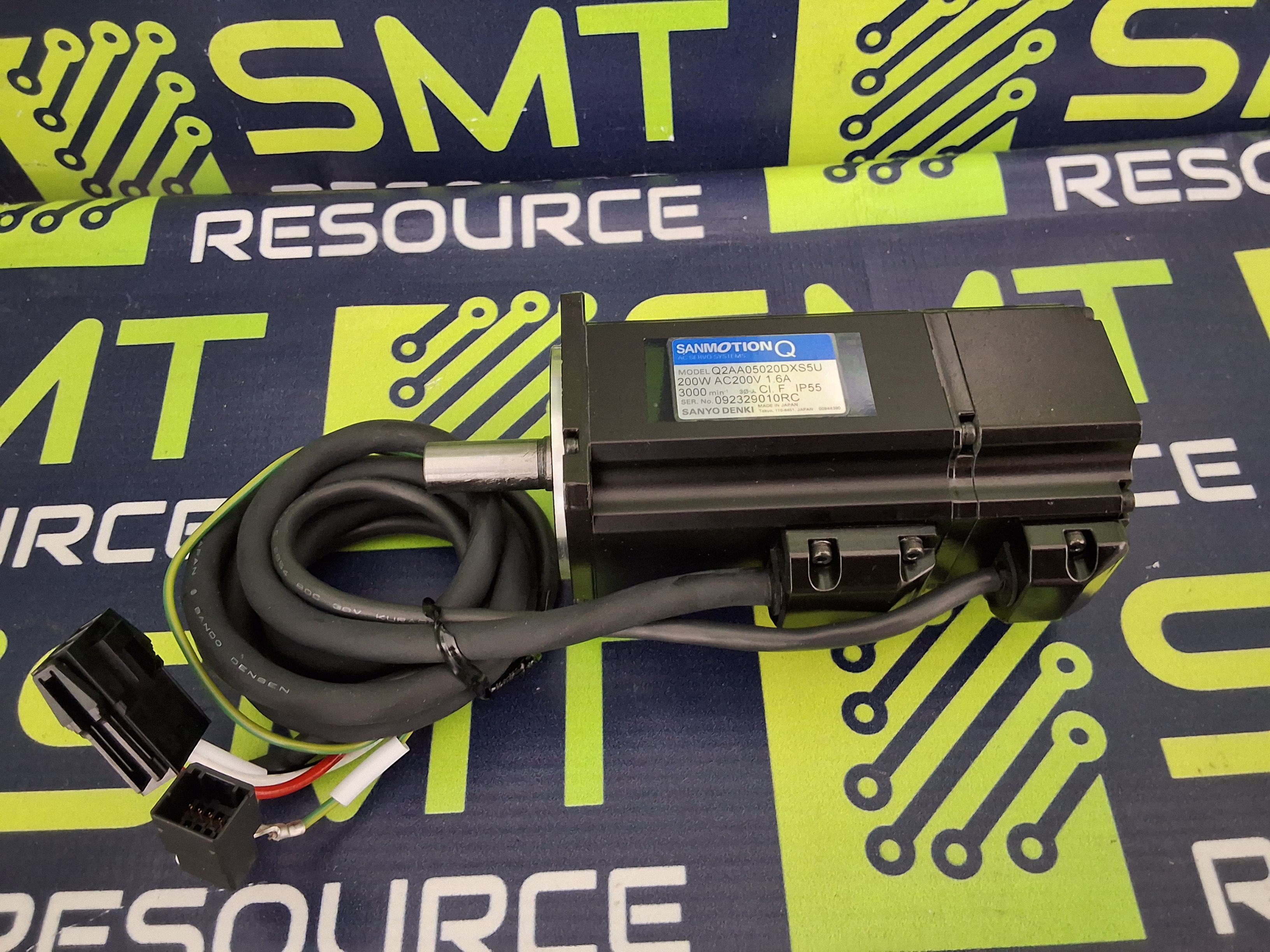 SANYO DENKI Q2AA05020DXS5U AC SERVO MOTOR 200W 200VAC 1.6A - BRAND NEW