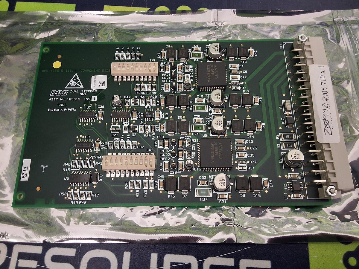 Used DEK 185512 / 185515 DUAL STEPPER SM2 CIRCUIT BOARD