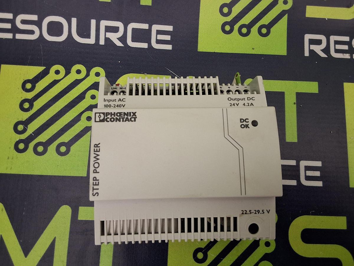 Used PHOENIX CONTACT STEP-PS/1AC/24DC/4.2 SWITCHING POWER SUPPLY 2868664 