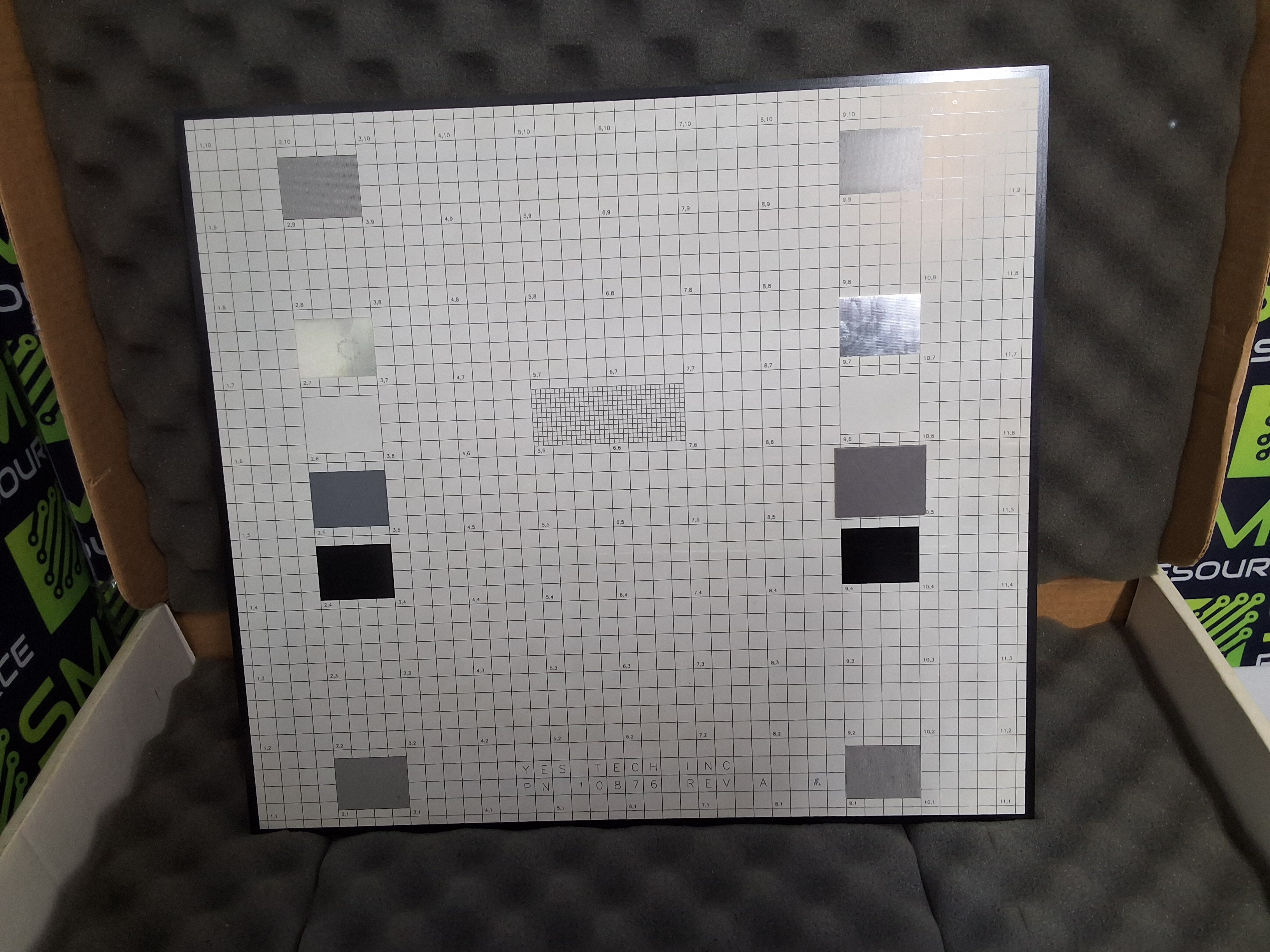 Used YES TECH NORDSON 10876 AOI CALIBRATION BOARD / PLATE