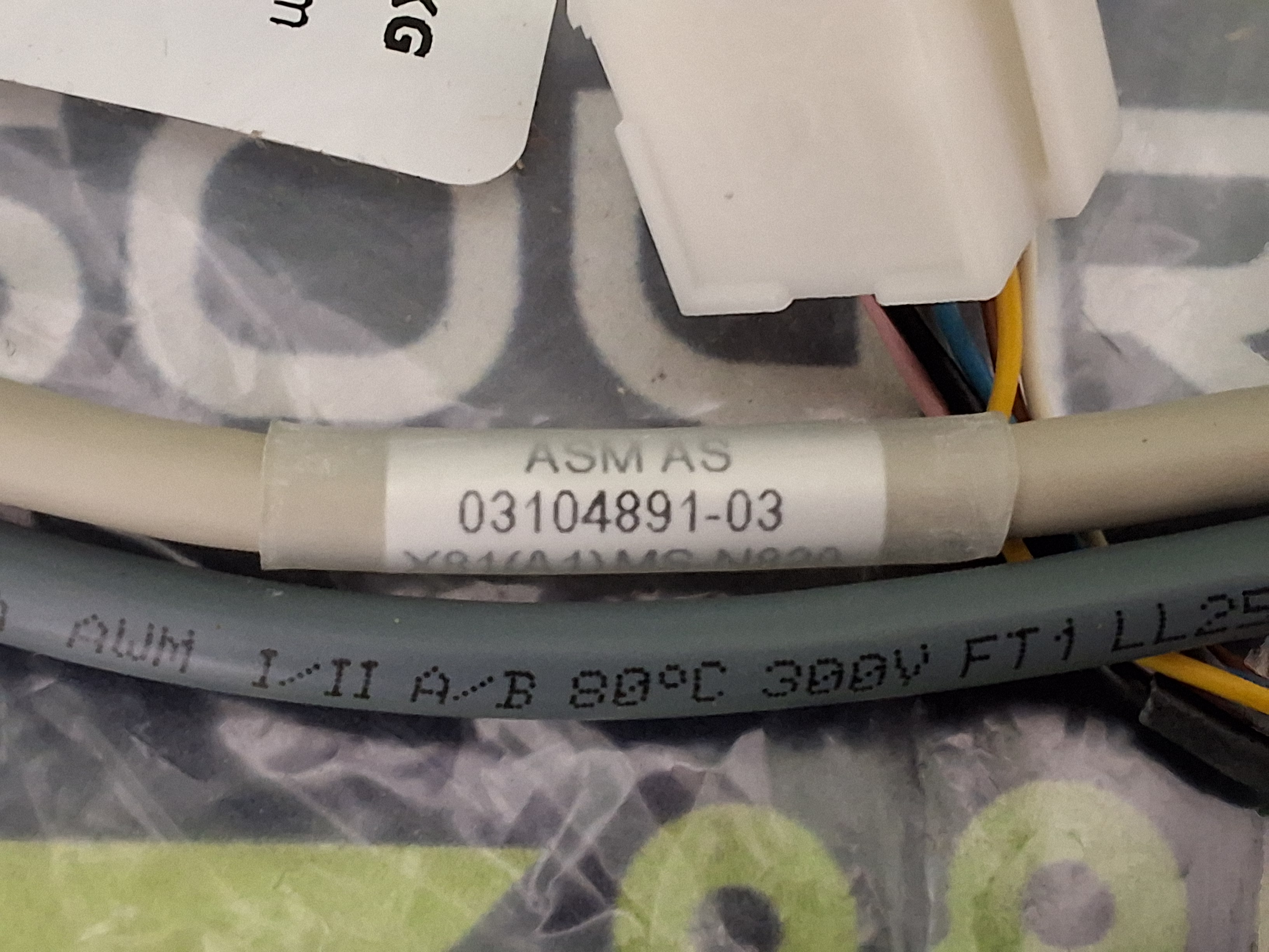ASM ASSEMBLY SYSTEMS 03104891-03 SCANNER CABLE / Cable BC scanner Lector-620 lane 1 bottom - BRAND NEW