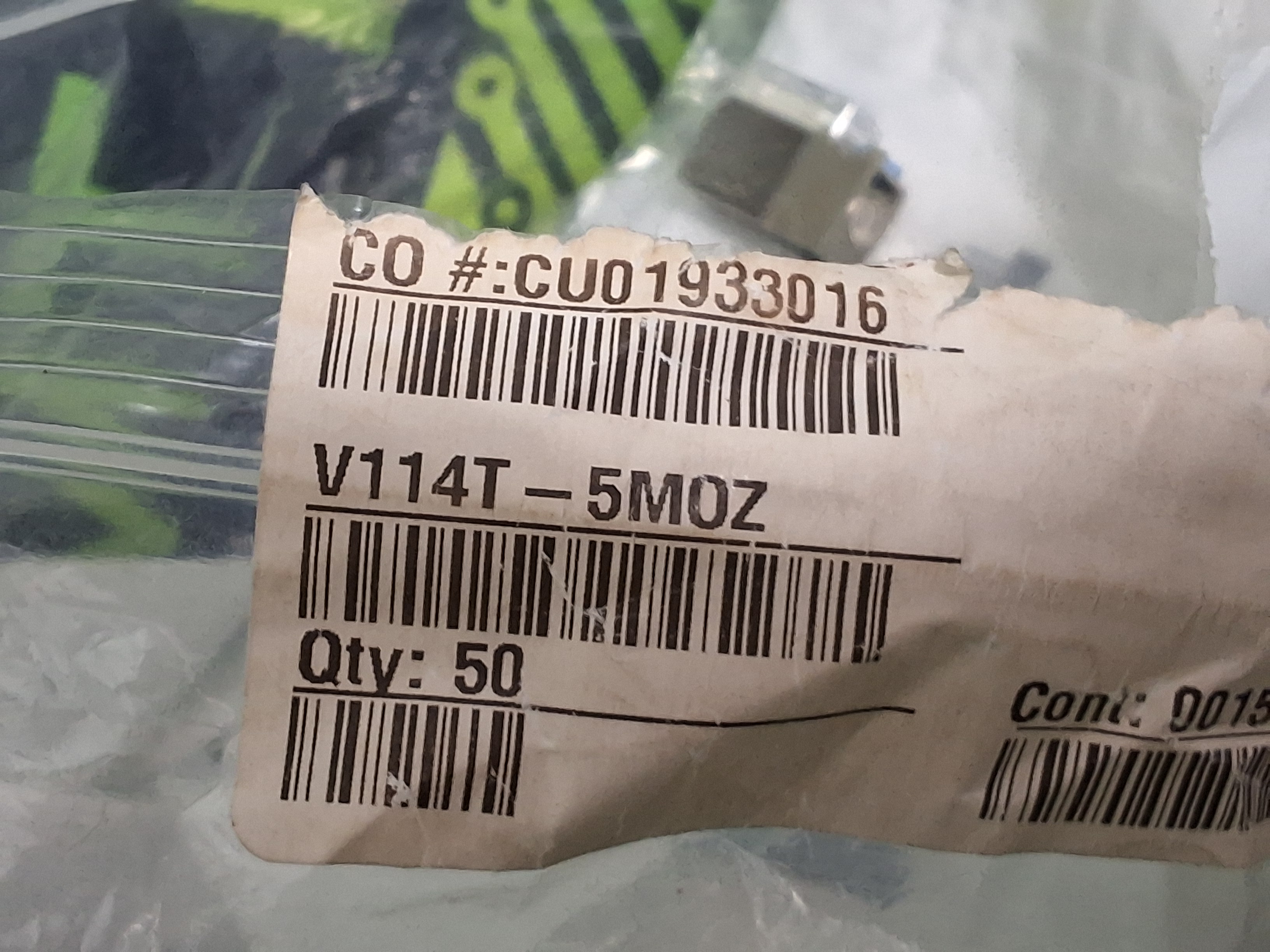 SMC V114T-5MOZ SOLENOID VALVE - BRAND NEW