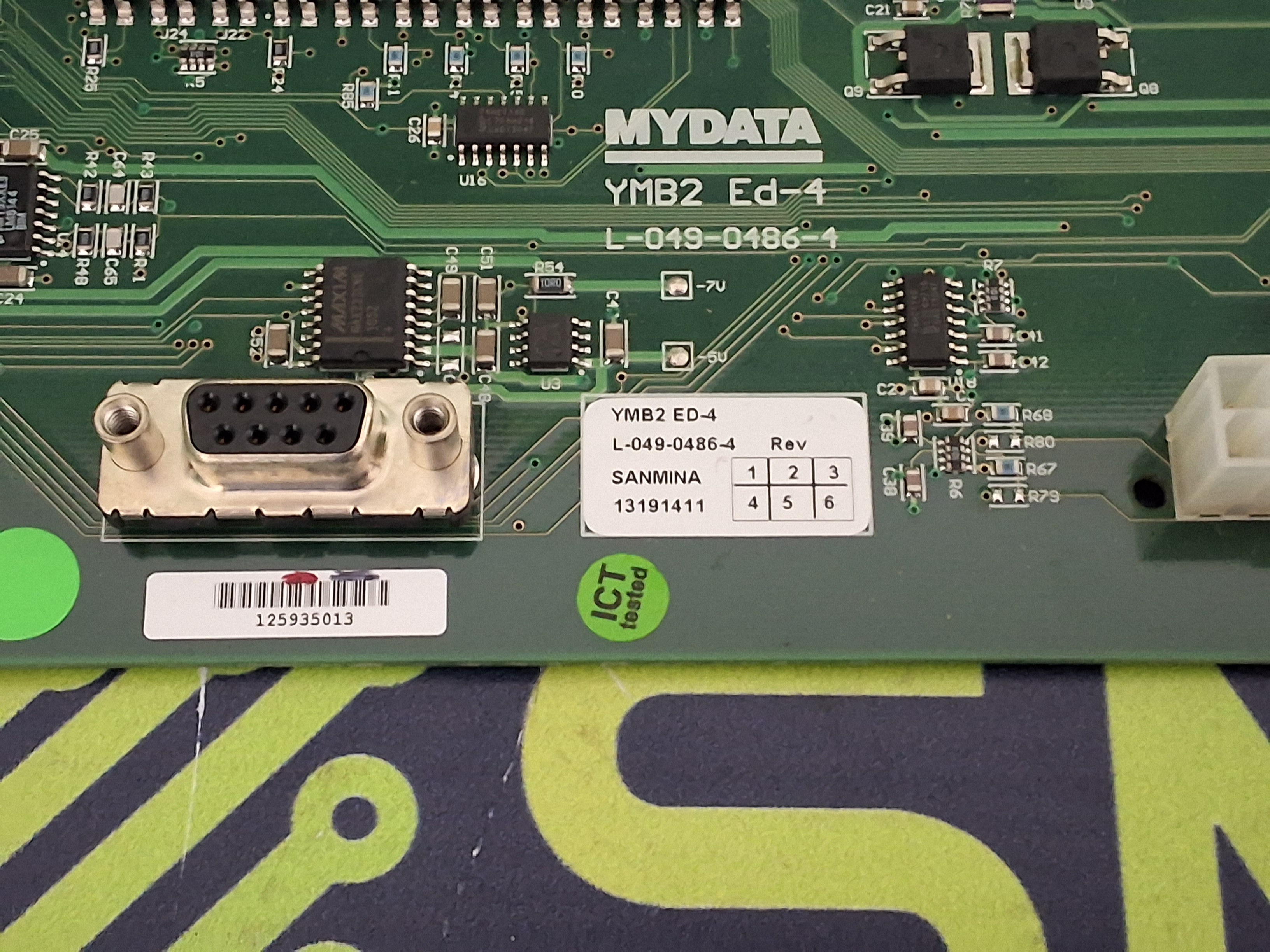 Used MYDATA L-049-0486-4 YMB2 Ed-4 CIRCUIT BOARD