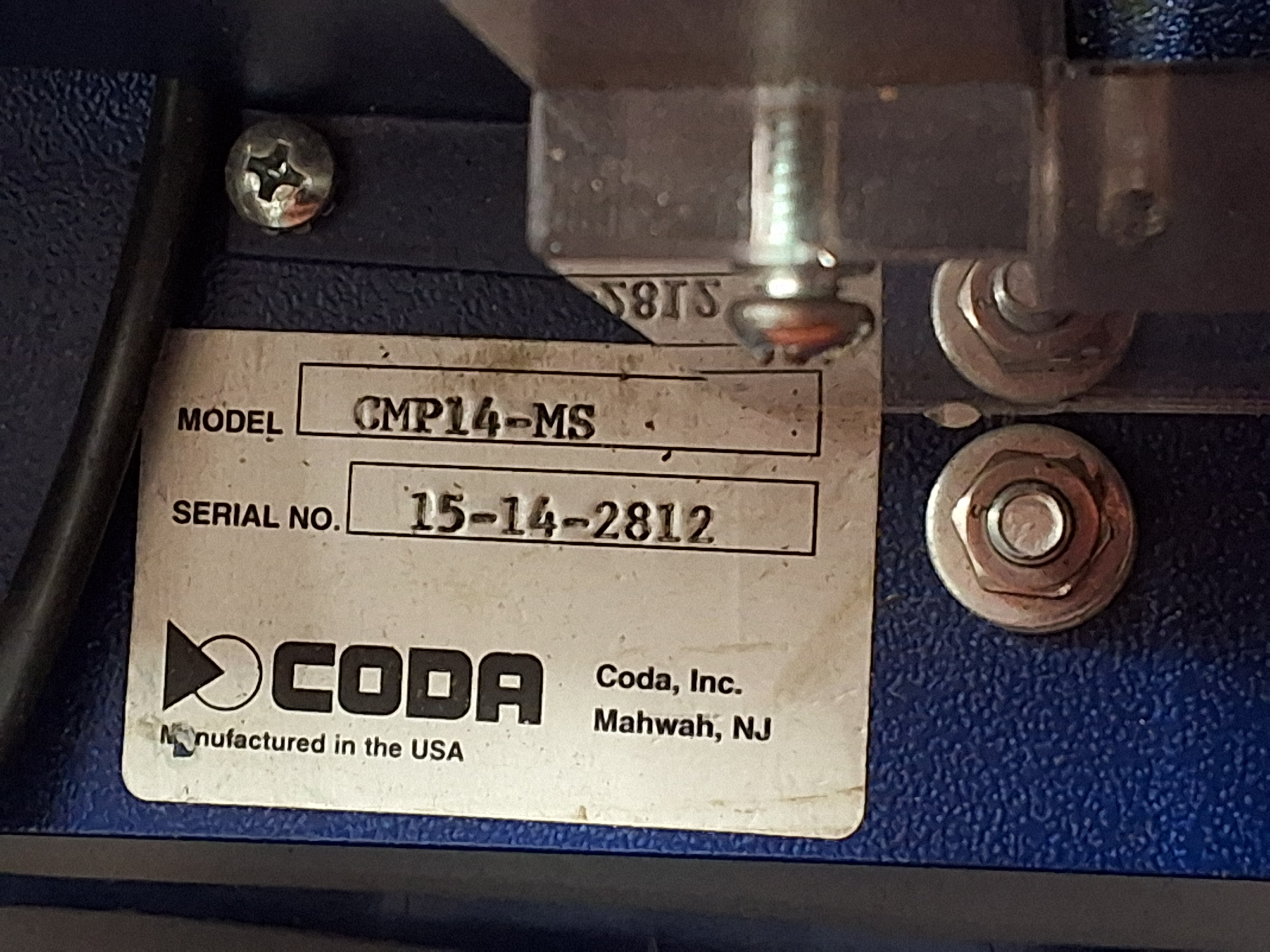 Used CODA CMP14-MS 14in HEAVY DUTY MOTORIZED TABLE TOP COLD LAMINATOR AND MOUNTING PRESS - TESTED -
