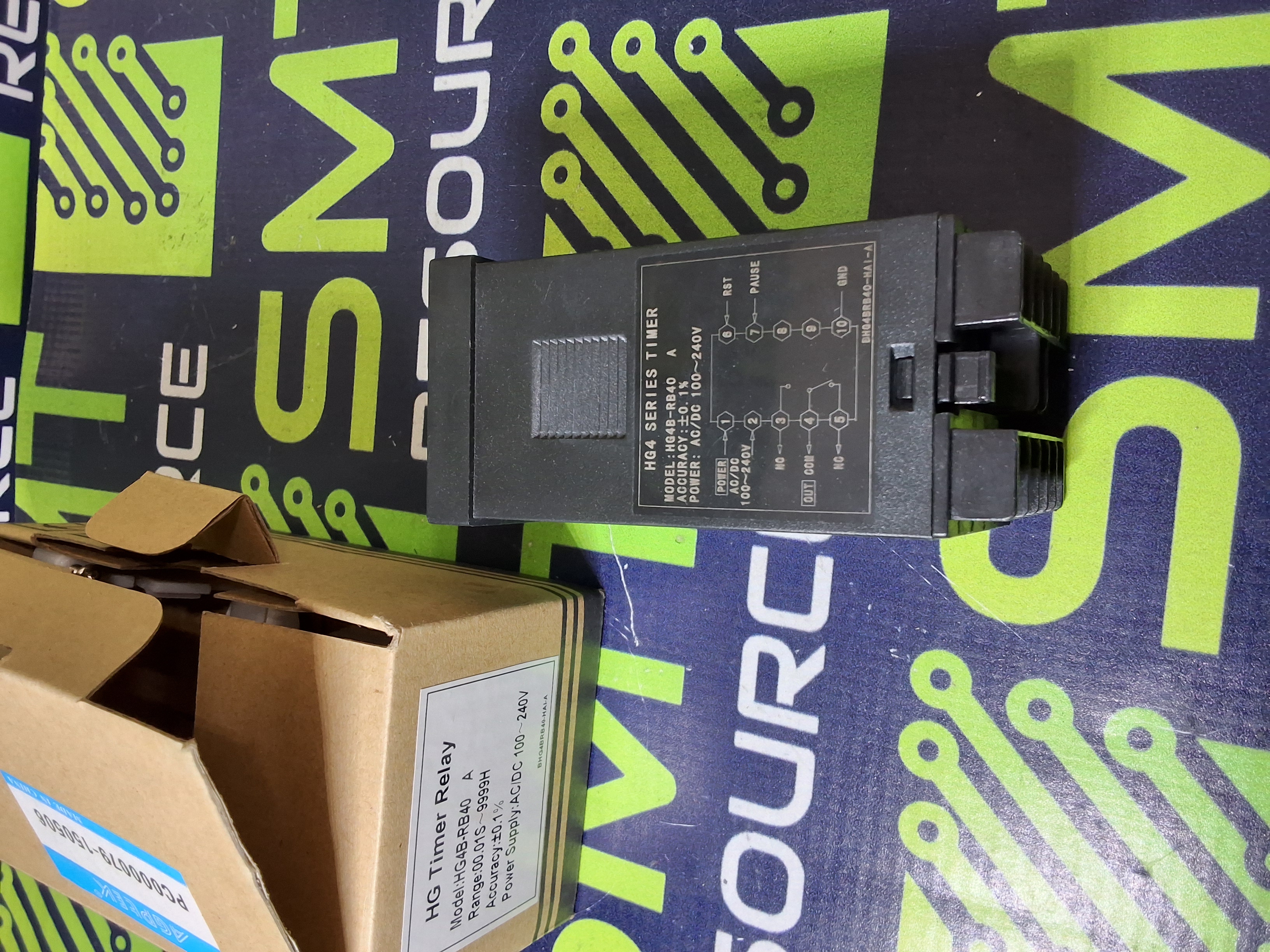 SOMMY HG4B-RB40 4-DIGIT PROGRAMMABLE GENERAL-PURPOSE TIMER RELAY 100-240V - BRAND NEW