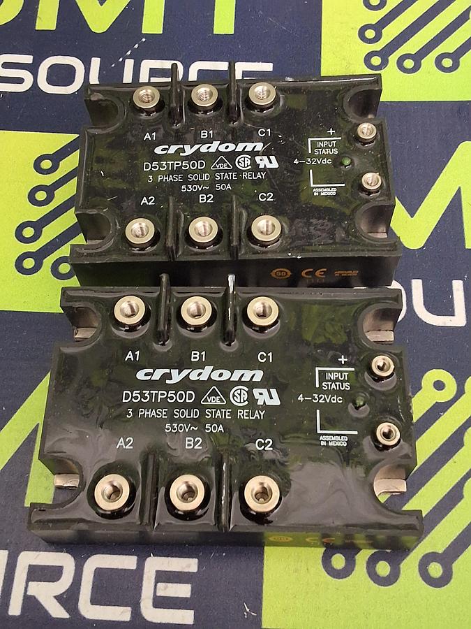 Used CRYDOM D53TP50D SOLID STATE RELAY 3-PHASE 530V 50A