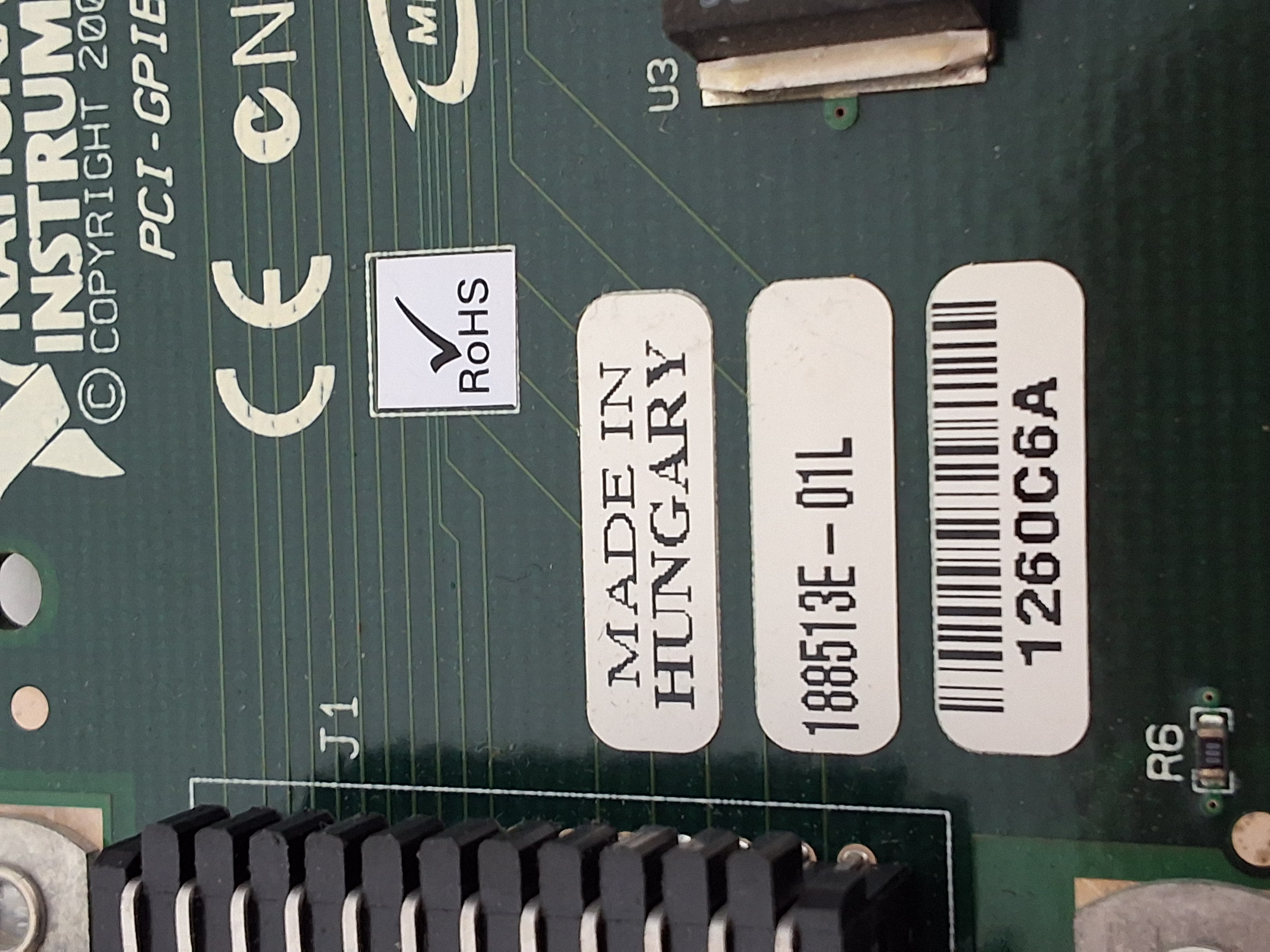 Used NATIONAL INSTRUMENTS PCI-GPIB 188515D-01 INTERFACE AND CONTROLLER CARD