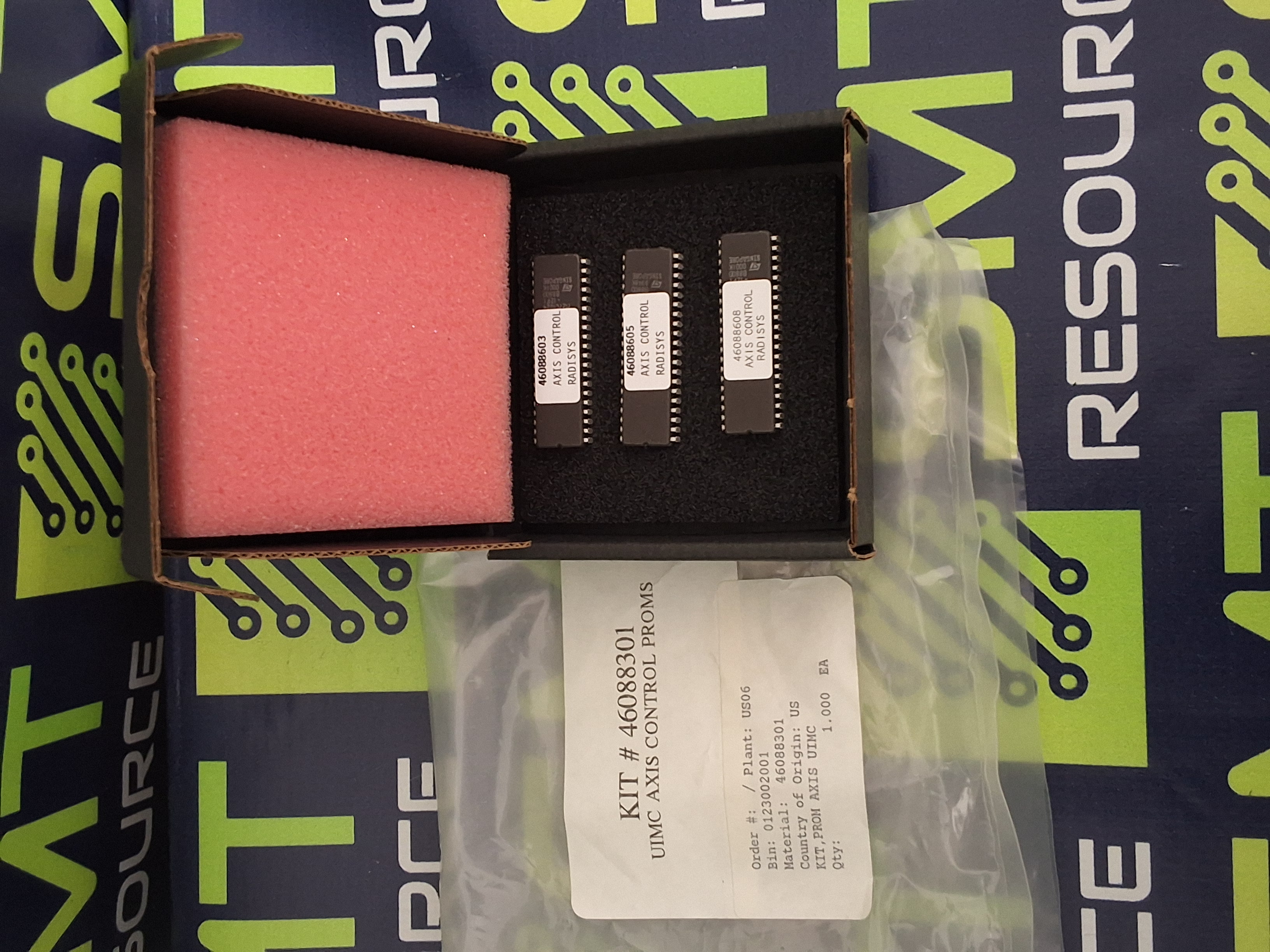 RADISYS AXIS CONTROL CHIP / PROMS SET 46088603 / 46088605 / 46088608 - BRAND NEW