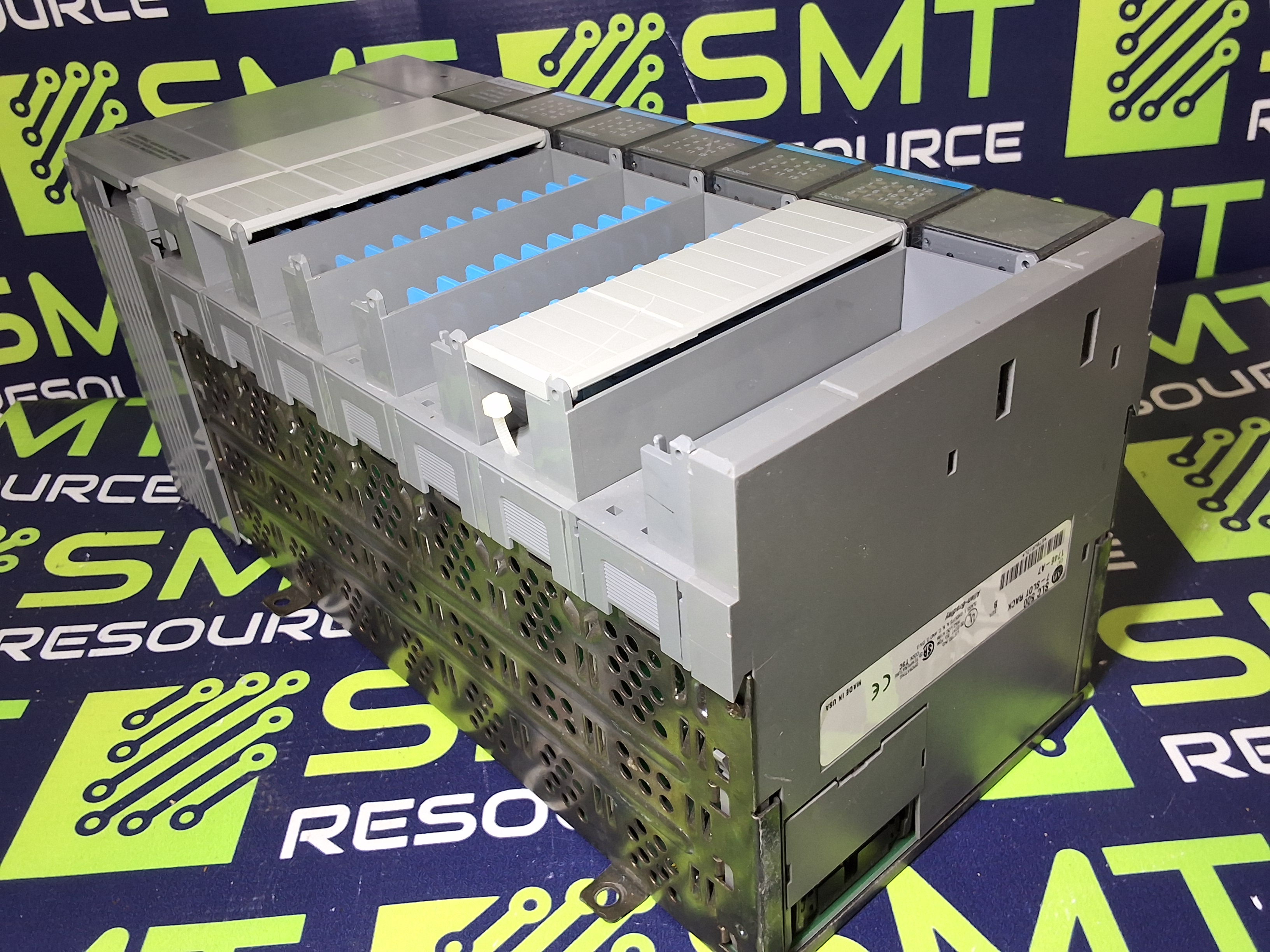 Used ALLEN BRADLEY SLC 500 7-SLOT RACK DC POWER SUPPLY SLC 5/01 CPU MODULE 1746-A7