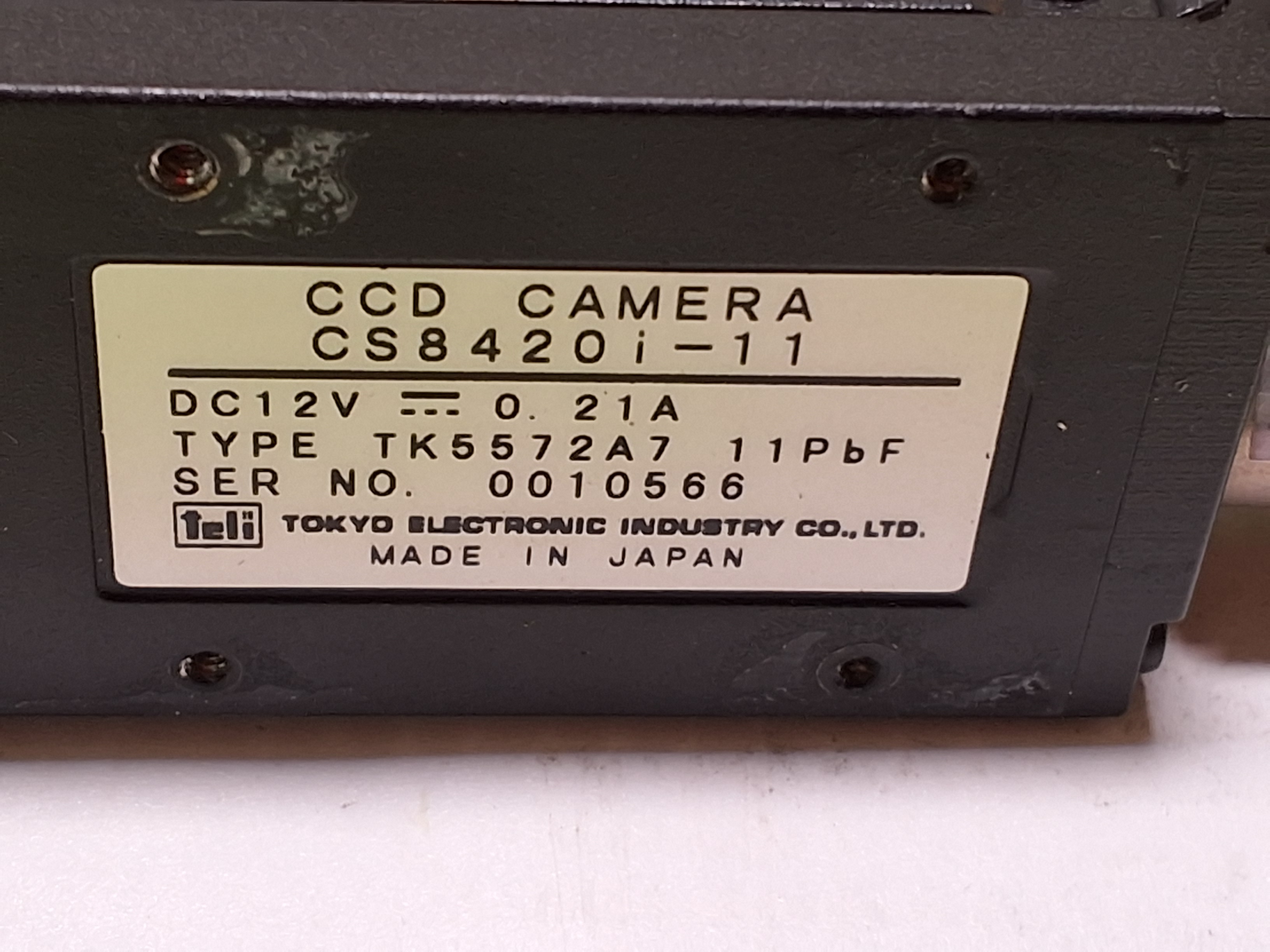 Used TOKYO ELECTRONIC INDUSTRY CO. CCD CAMERA CS8420i-11