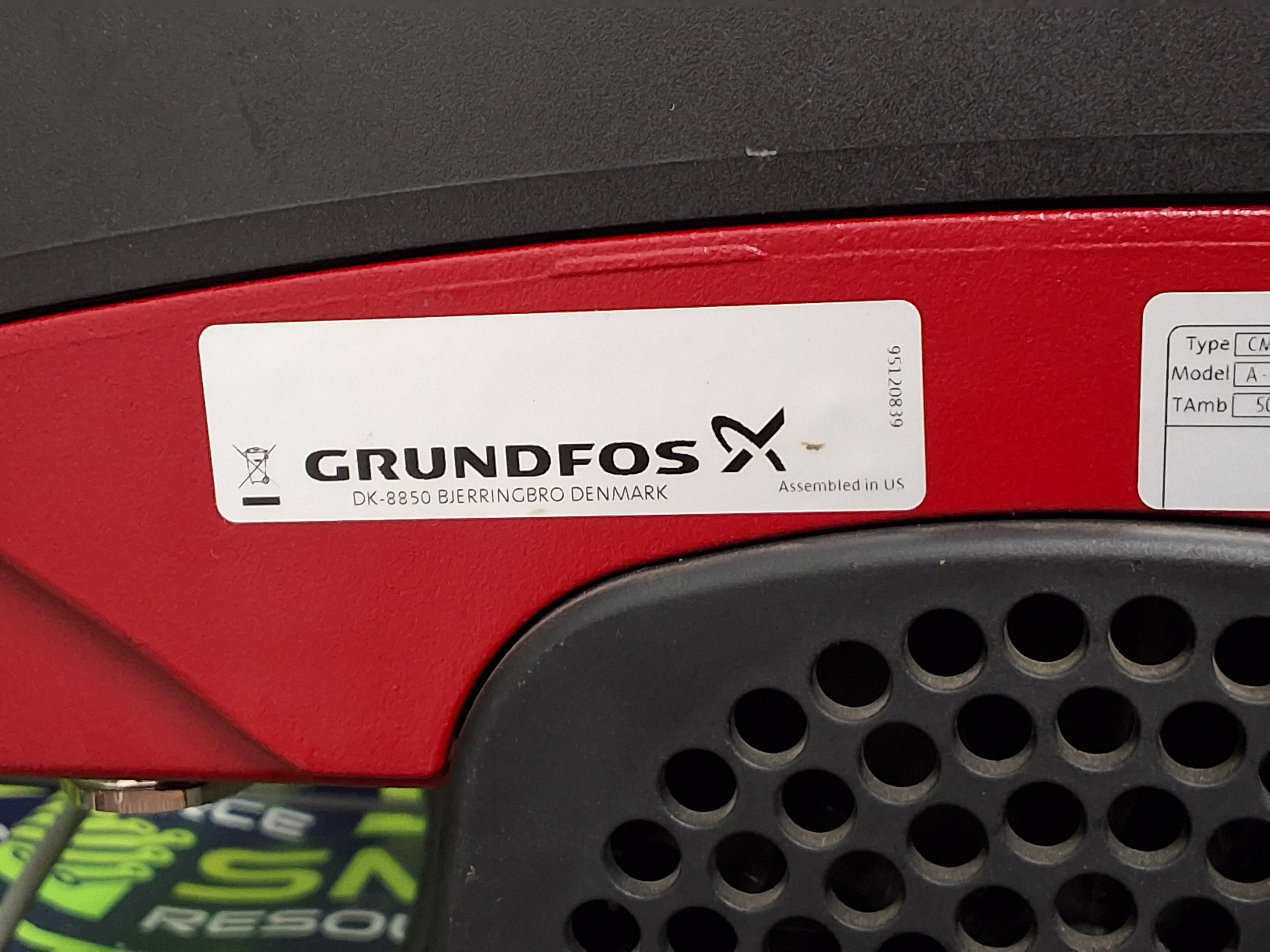 Used GRUNDFOS MLE90C2-CMS2A-IA INTEGRATED VARIABLE-SPEED ELECTRIC MOTOR WITH CENTRIFUGAL PUMP