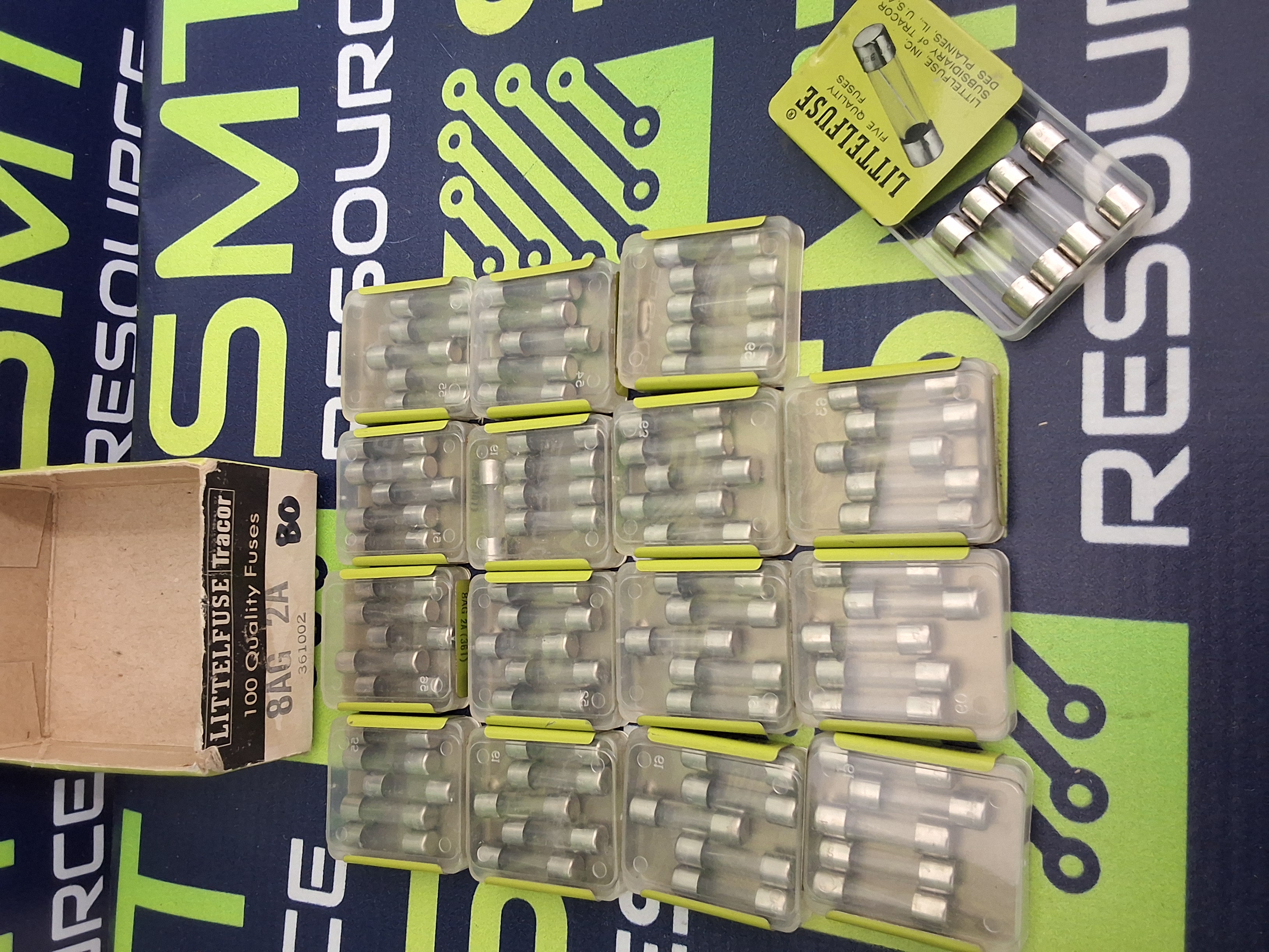 LITTLEFUSE 8AG 2A 361002 FAST ACTING GLASS FUSE-