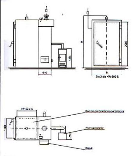 Used Komora wędzarniczo-parzelnicza z dymogeneratorem oraz systemem automatyki "Zasada" - KW 150 KW 600 L/S z dymogeneratorem