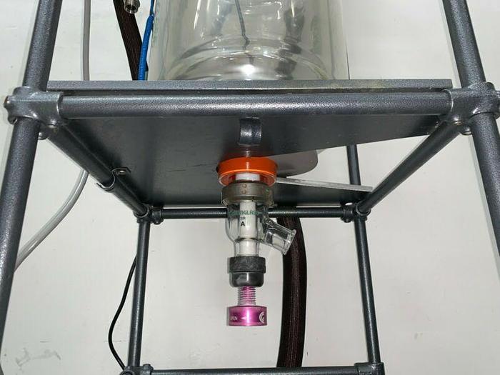 Used Chemglass 20 Liter Jacketed Glass Reactor w/ Chemglass Digital Overhead Stirrer