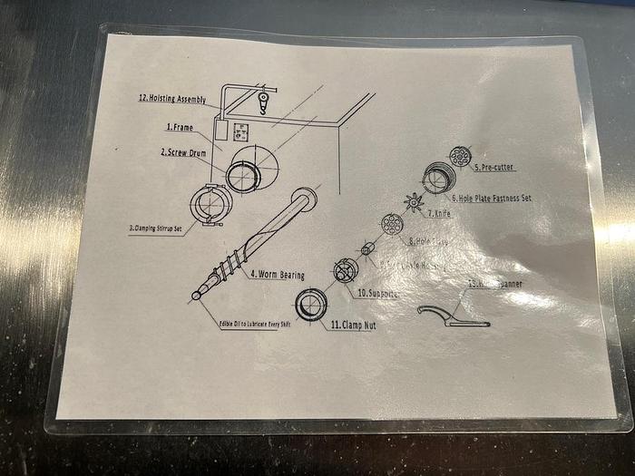 Used Grinder, Meat, Frozen, S/st, J Helper, Mdl JR-300, 75 HP #S744924
