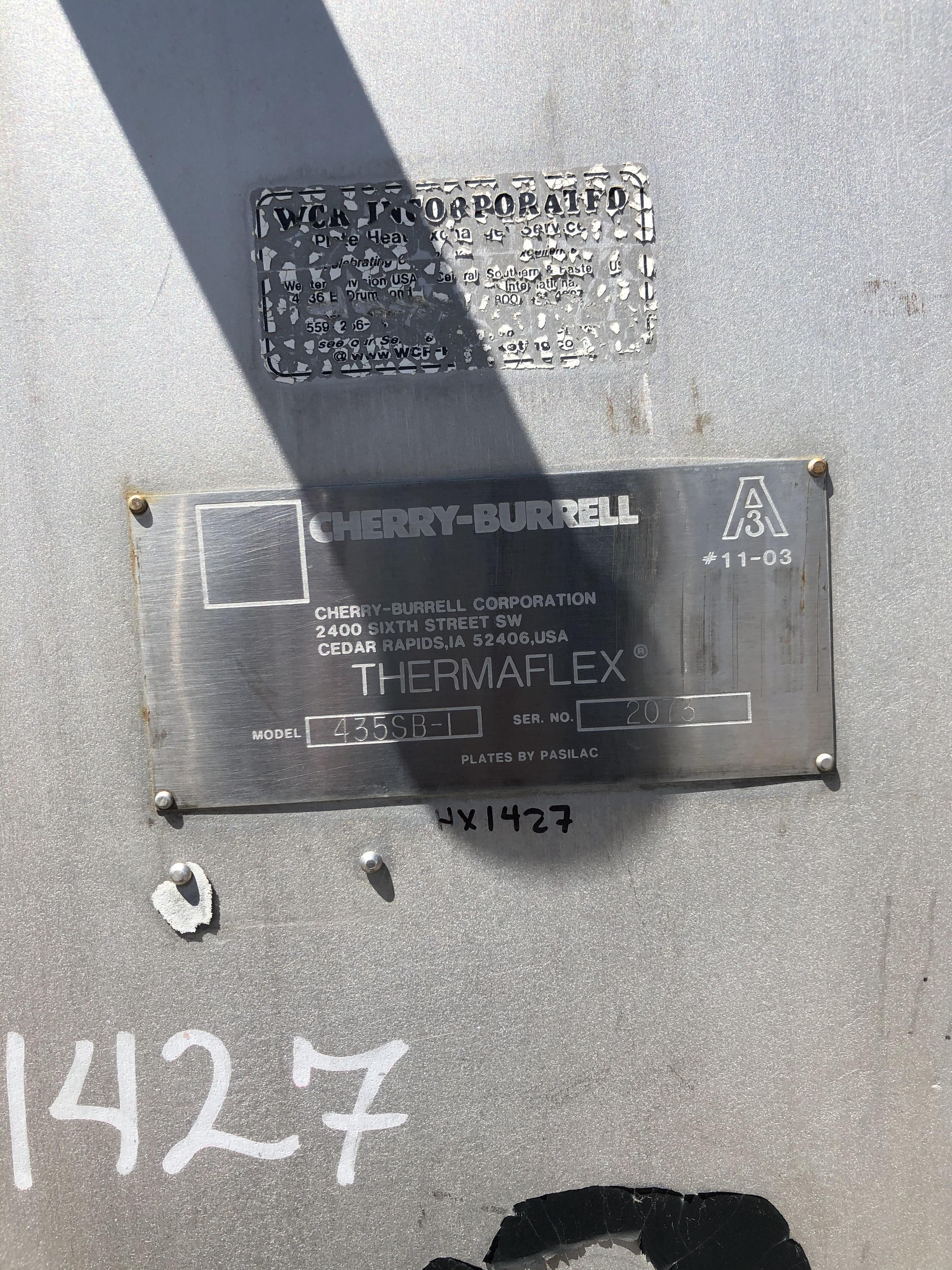 Refurbished CHERRY BURRELL THERMAFLEX PLATE HEAT EXCHANGER