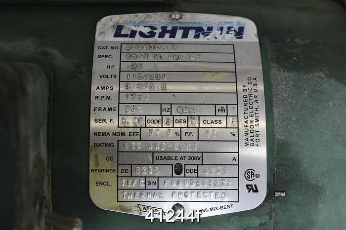 Used Lightnin X5P25 Top Mount Agitator #41244