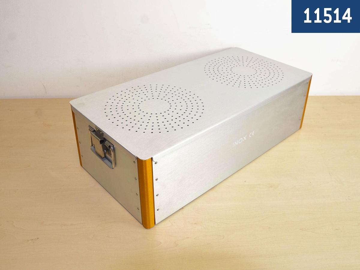 Neuf BOÎTE MINICONTAINER DE STÉRILISATION EN INOX 59 X 29 X 19 CM